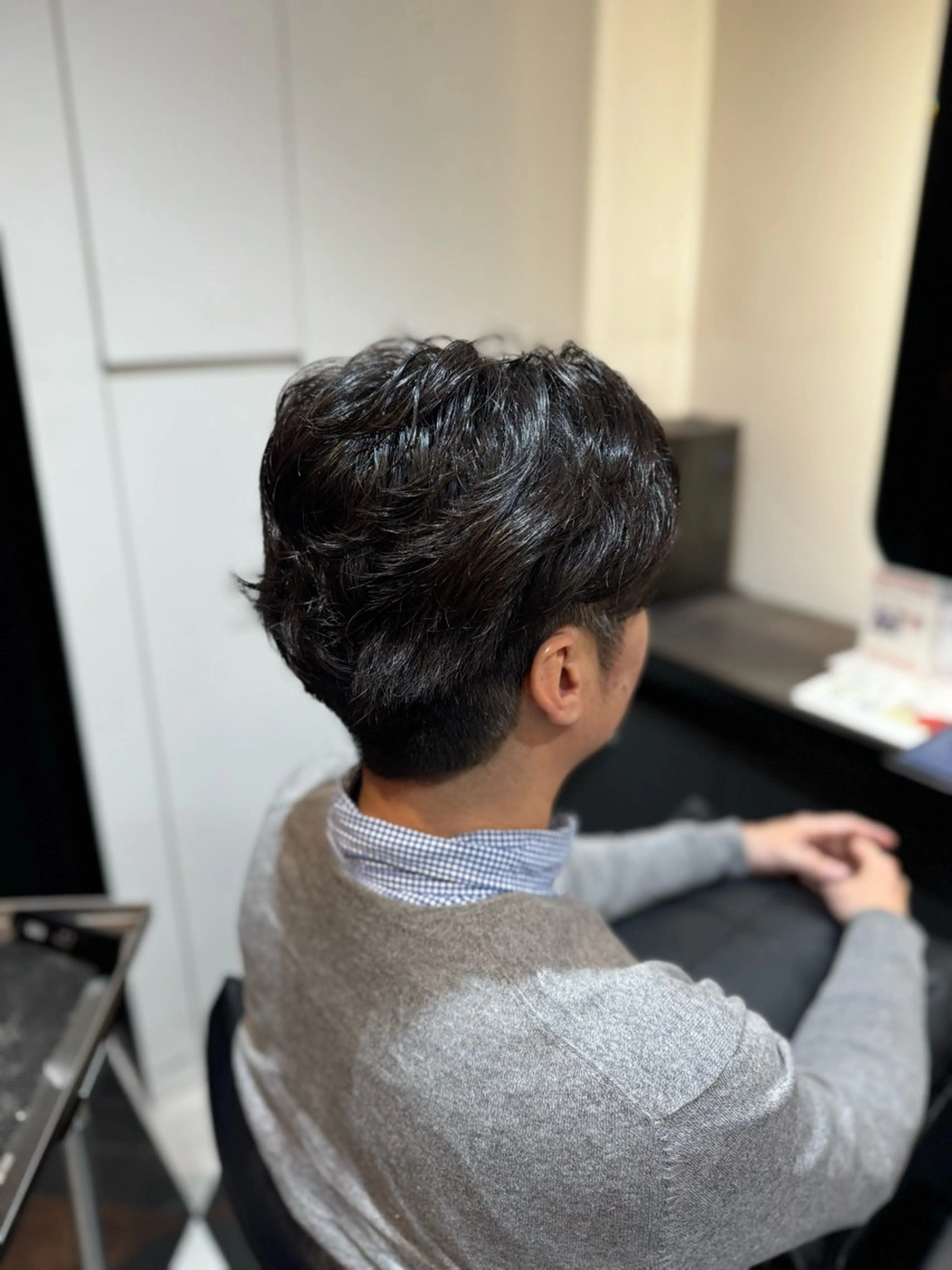 ショート パーマ メンズ カット パーマ 🤍たむら みなみ 銀座🤍のヘアスタイル