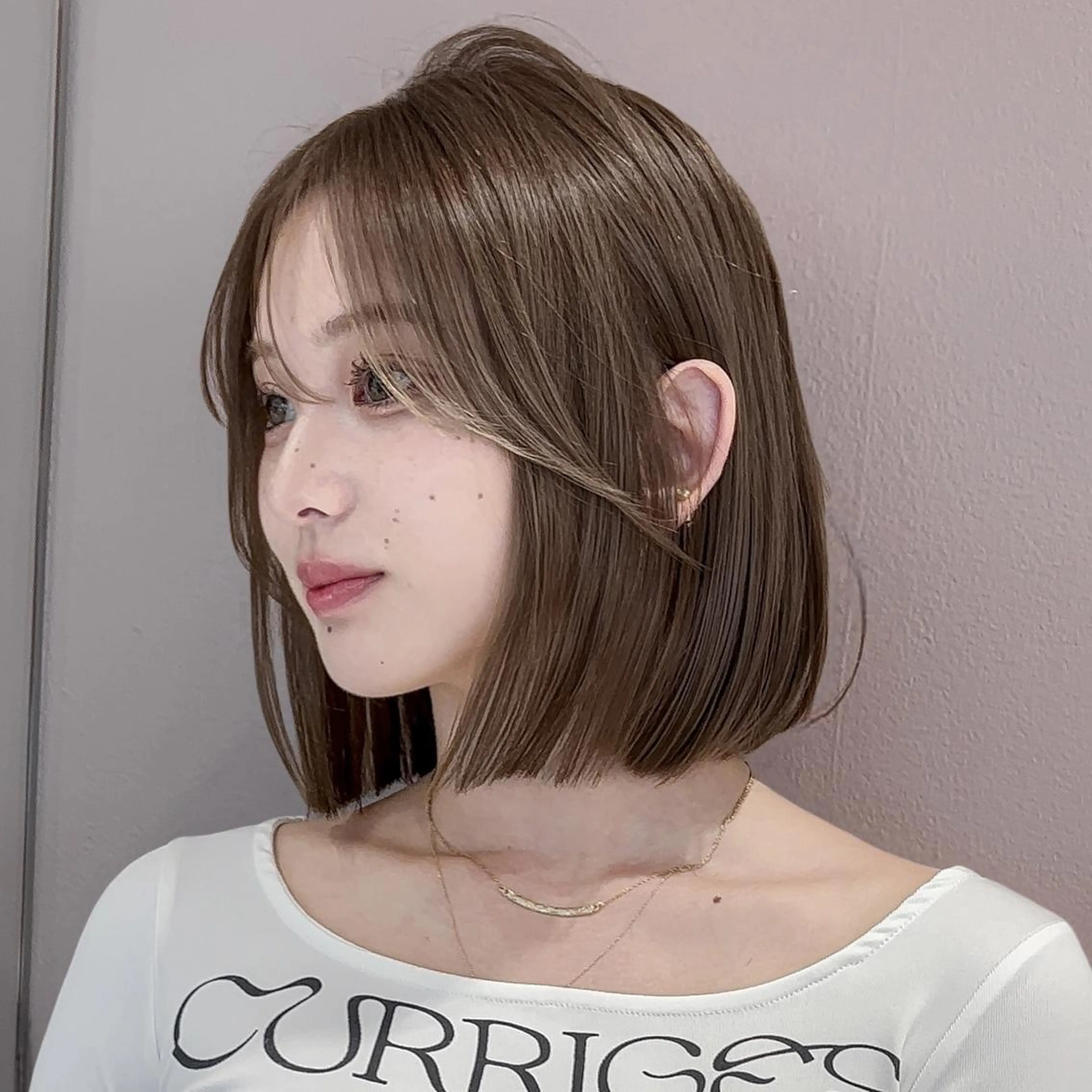 ショート カット 縮毛矯正 トリートメント ❣️韓国/ボブ /レイヤー/社のヘアスタイル