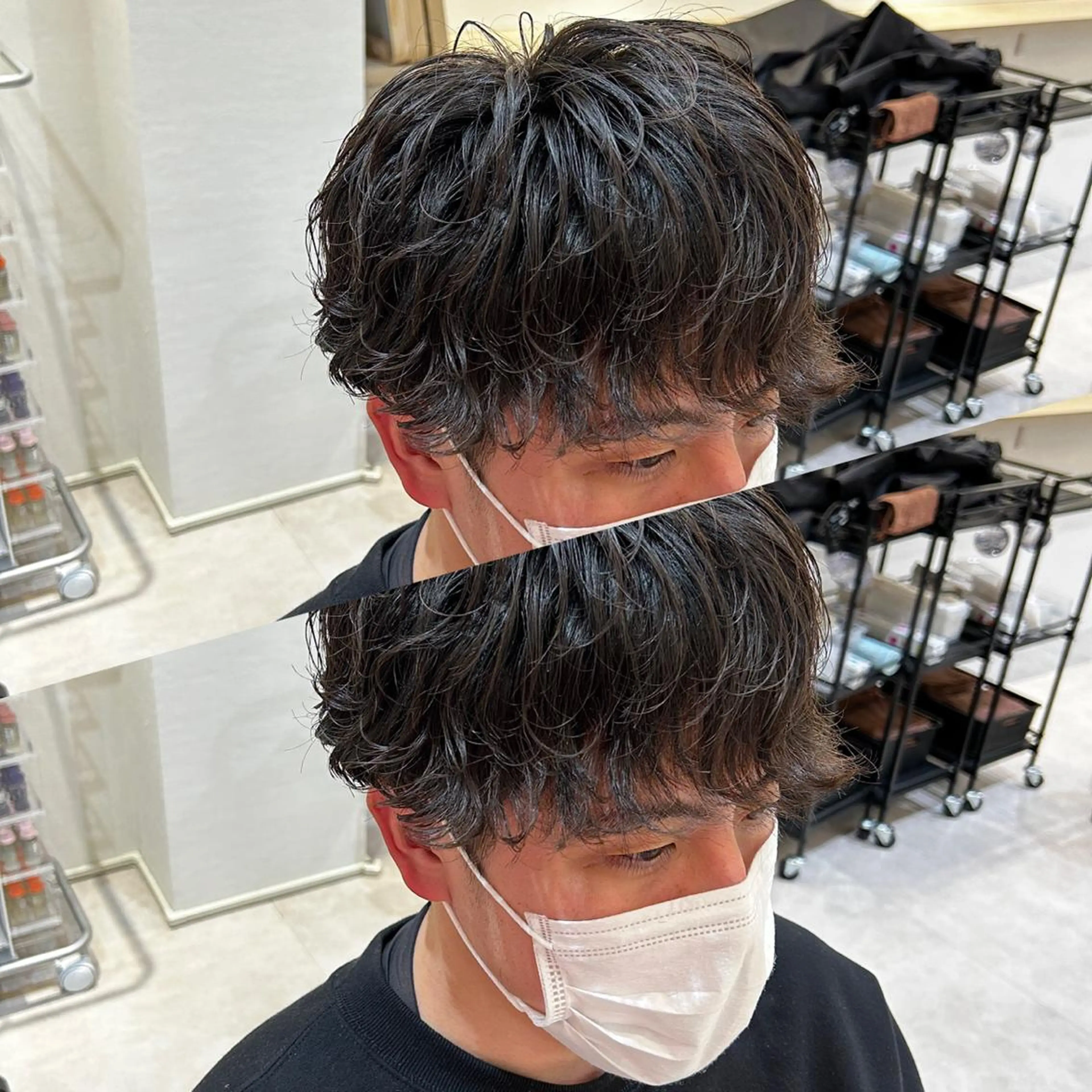 ショート パーマ メンズ メンズパーマ スパイラルパーマ メンズ支持数No.1 👑リュウ👑のヘアスタイル