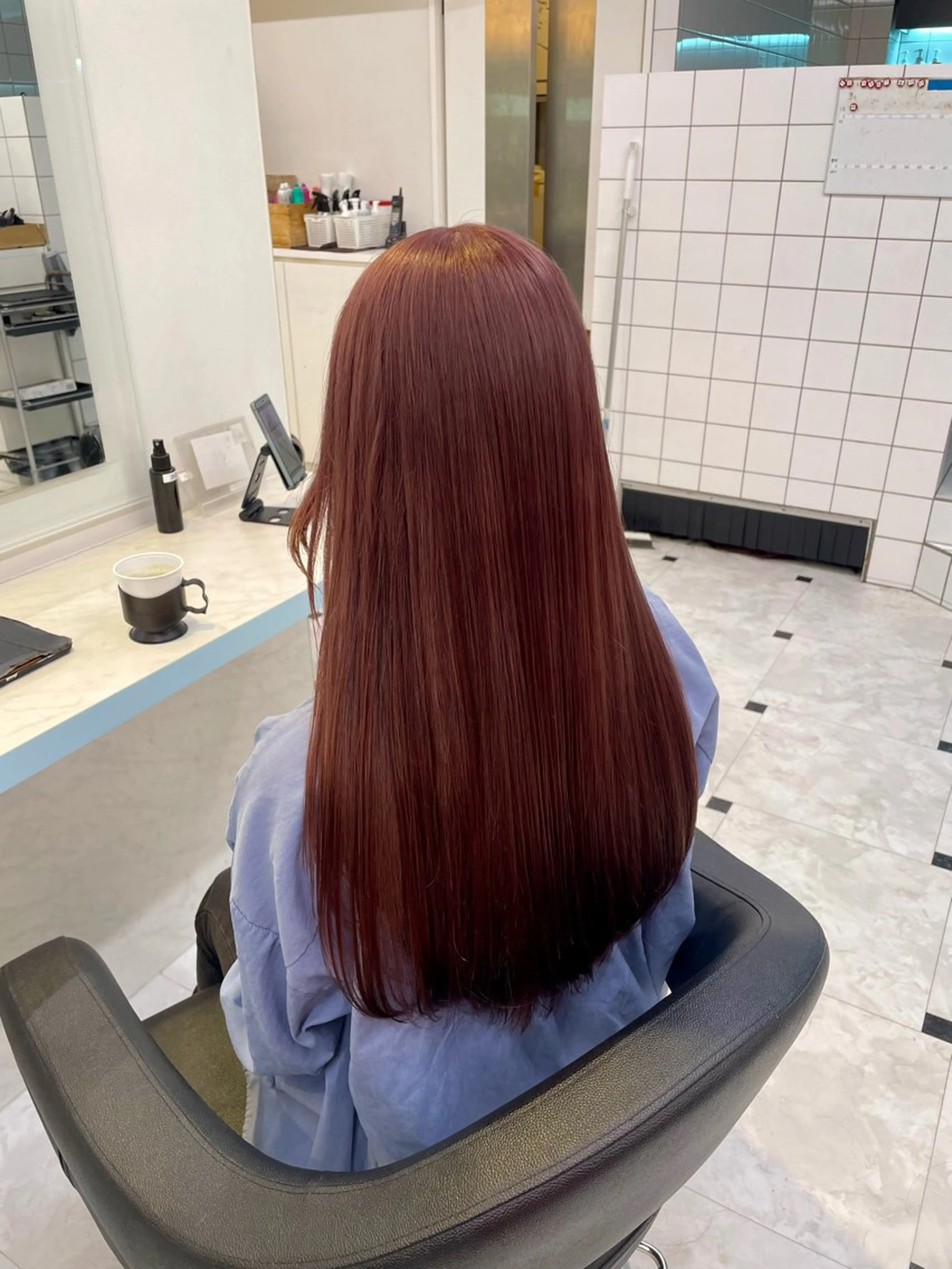 ロング カラー ヘアカラー トリートメント 🇰🇷韓流暖色ヘア 🍒saaya🍒のヘアスタイル