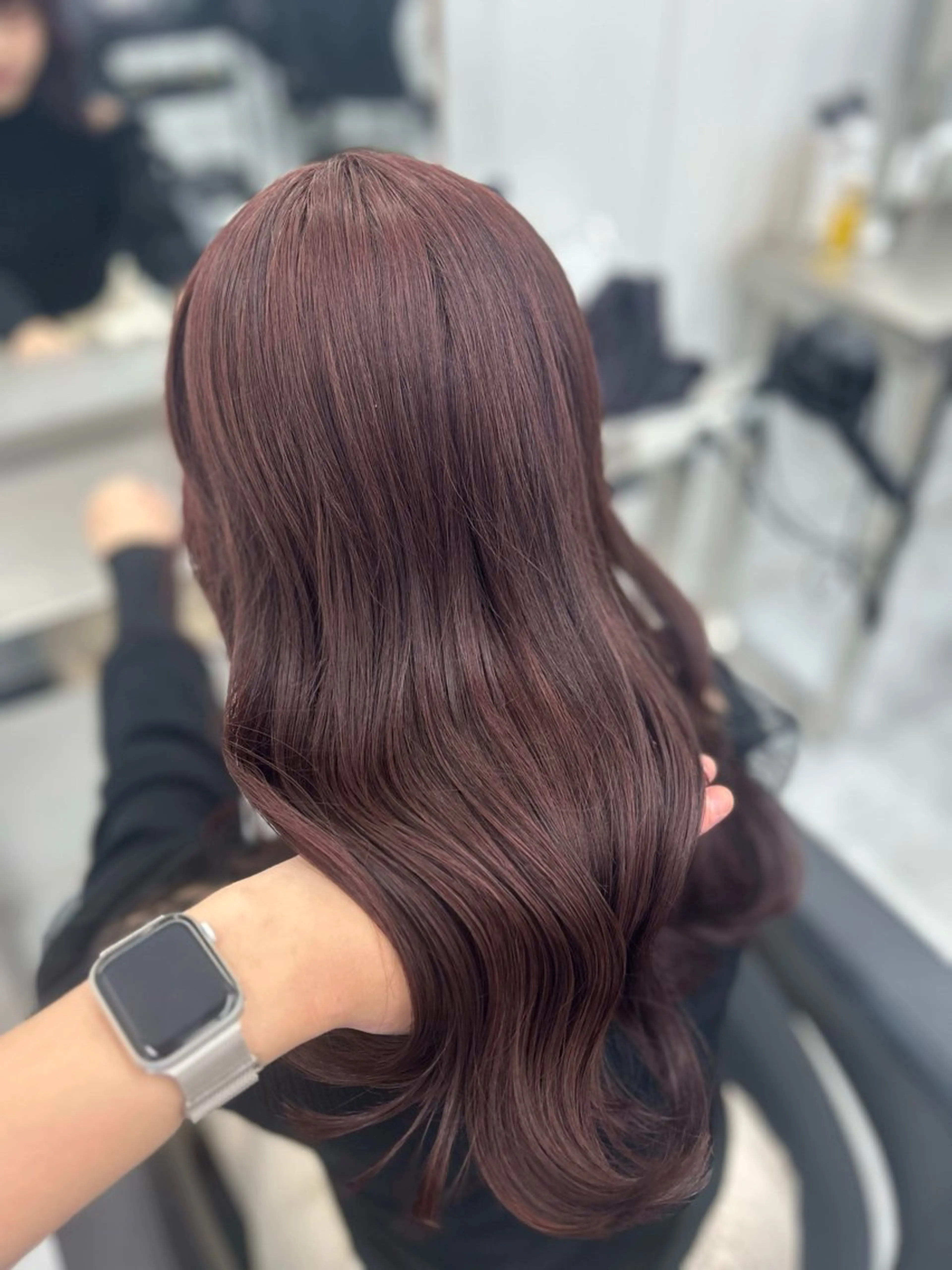 ロング カラー 髪質改善 トリートメント ヘアカラー トリートメント 艶髪ハイトーンカラー 渋谷🎀ririkaのヘアスタイル