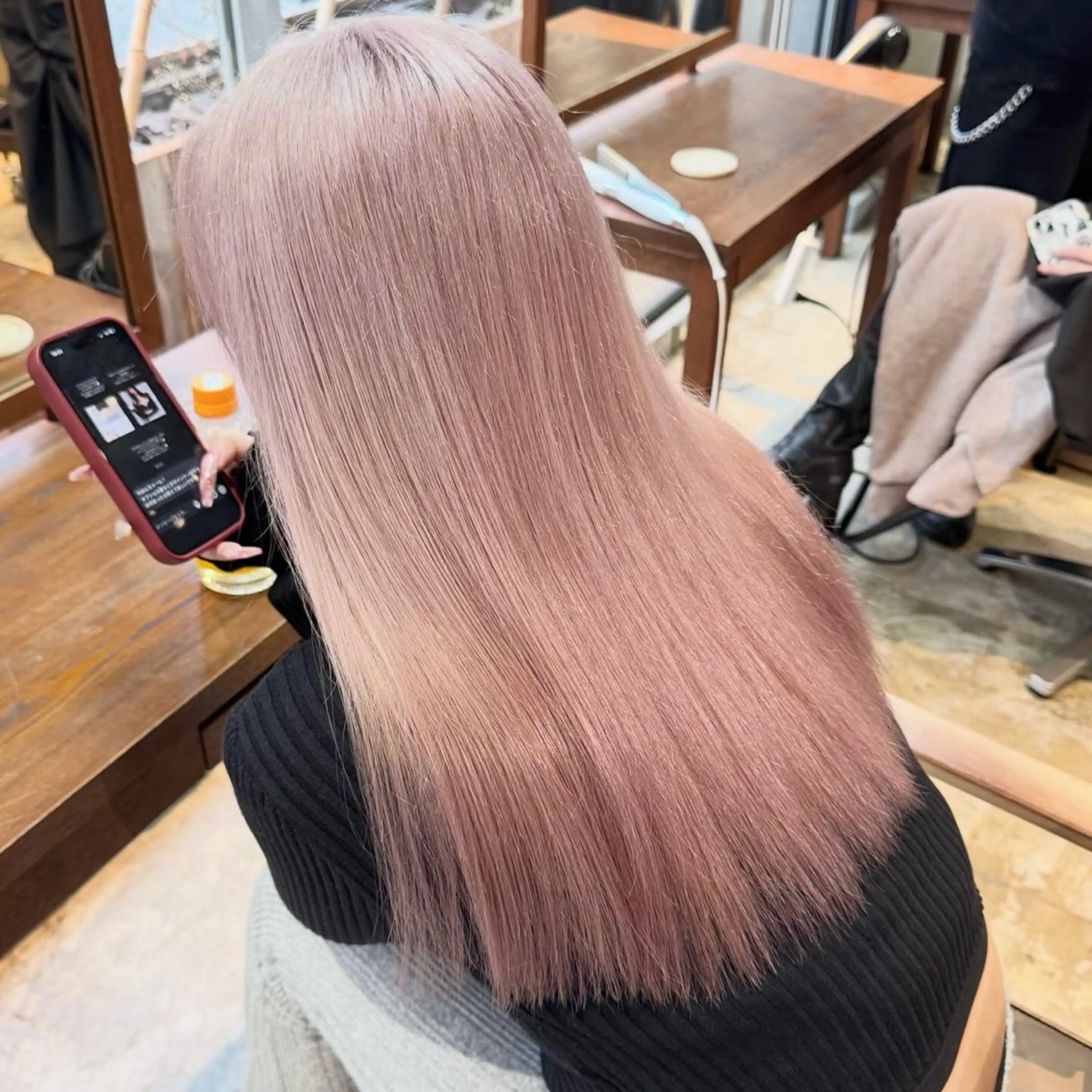 ミディアム カラー ヘアカラー トリートメント 優梨 EIGHT💞のヘアスタイル