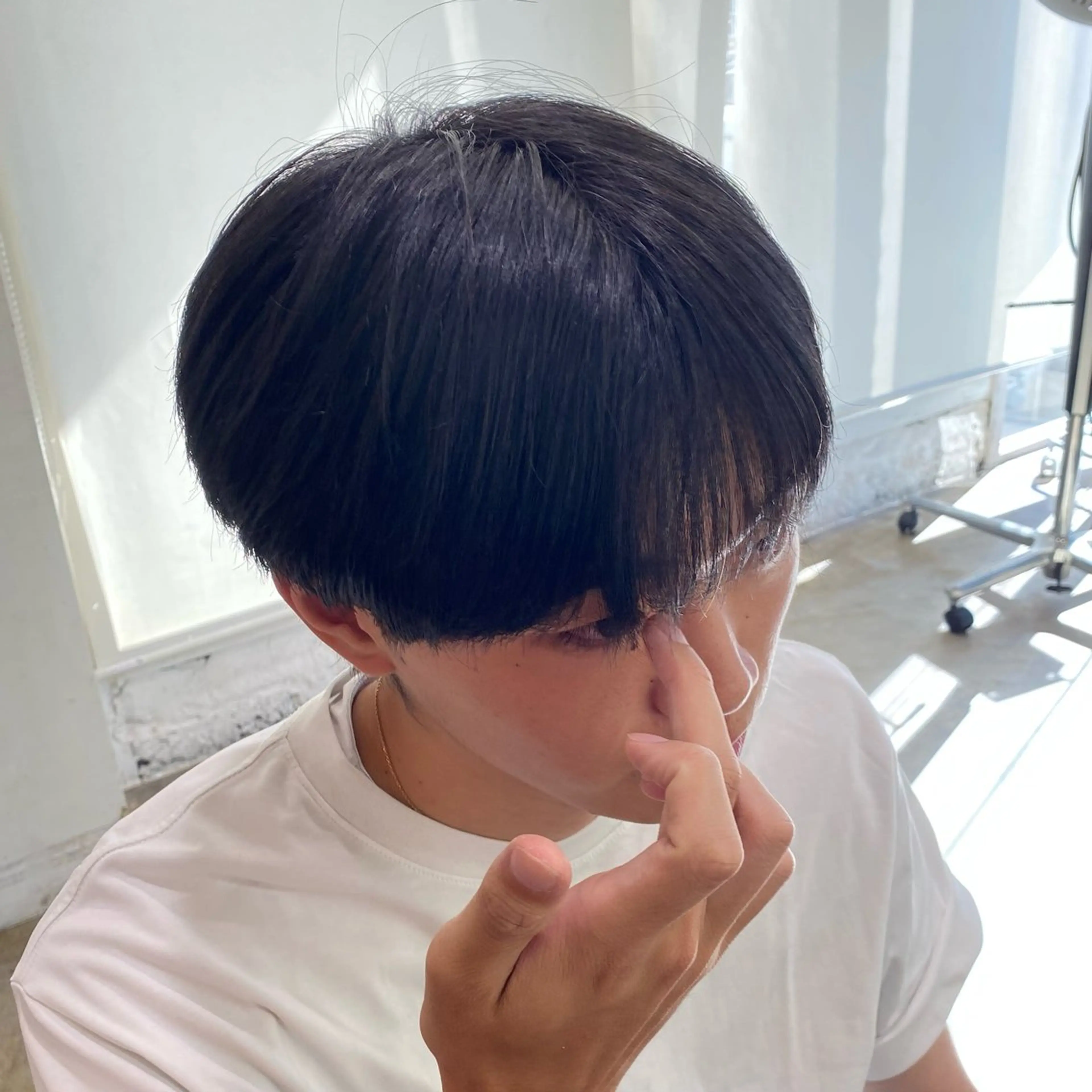 ショート メンズ カット トリートメント レイヤーボブ/ 艶カラー/サナ🌼のヘアスタイル