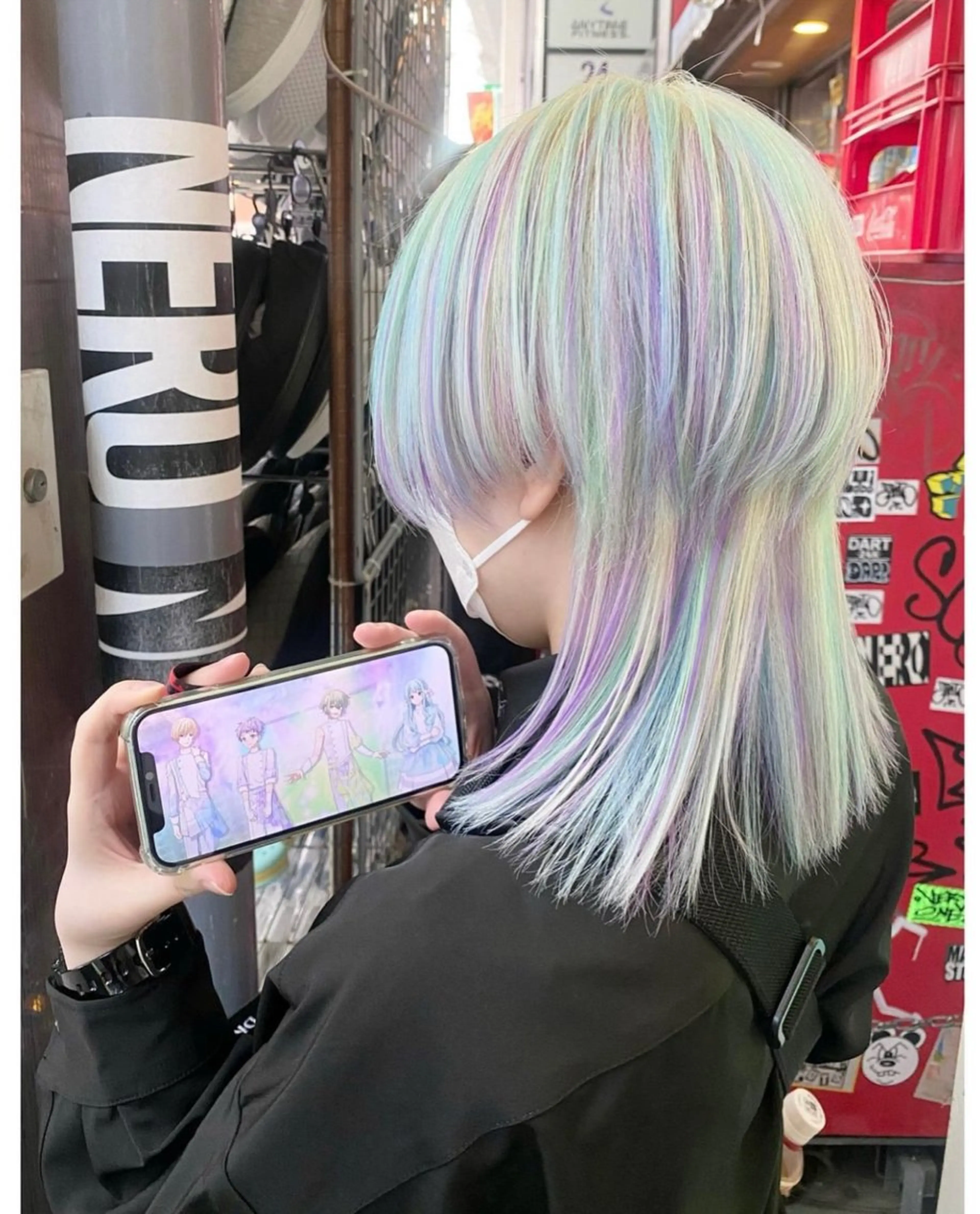 🦄🥣全体ブリーチ&ユニコーン風カラー🎨《ブリーチカラー》の写真