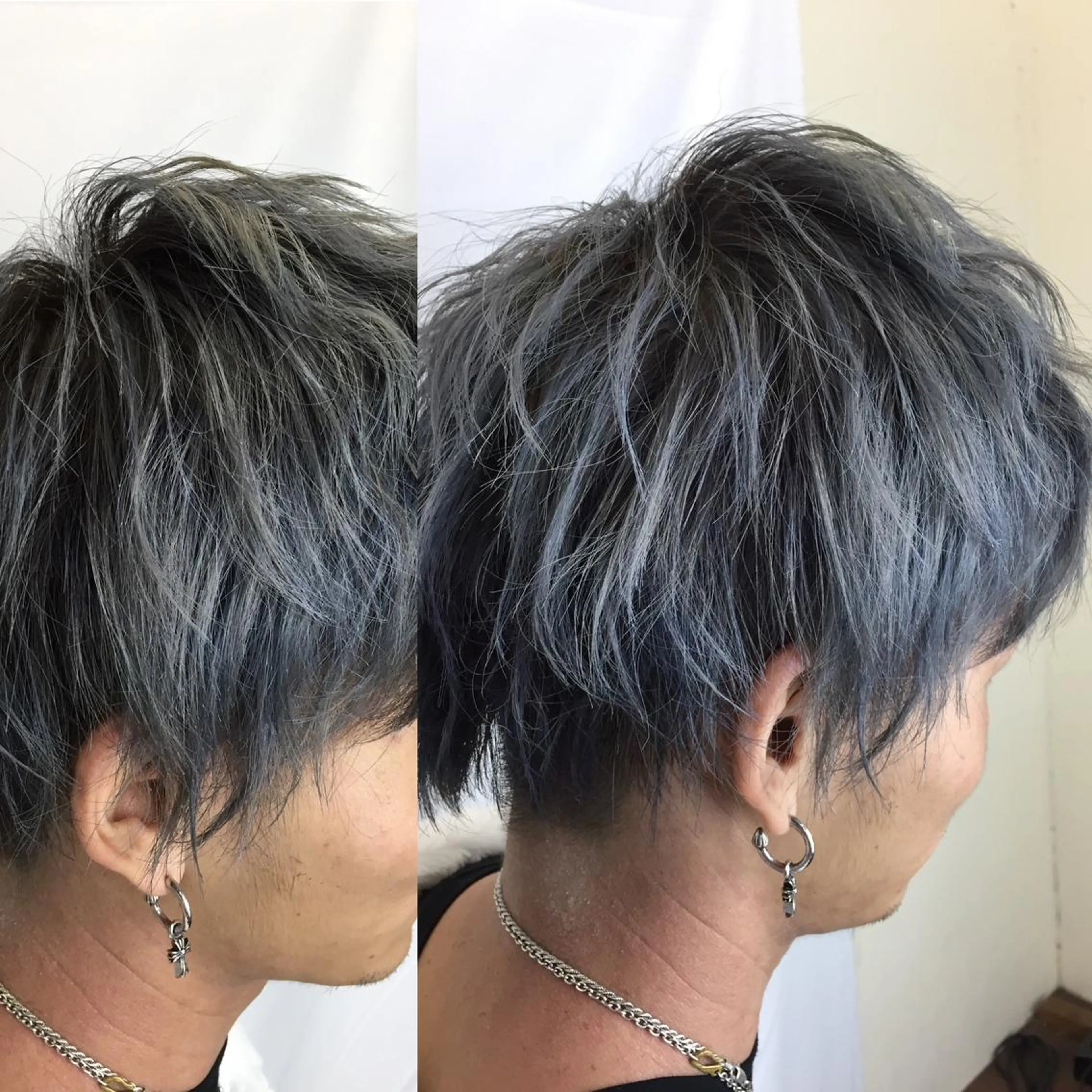 ショート カラー ブルーカラー ブルージュ ヘアカラー トリートメント LUXBE LUCEのヘアスタイル