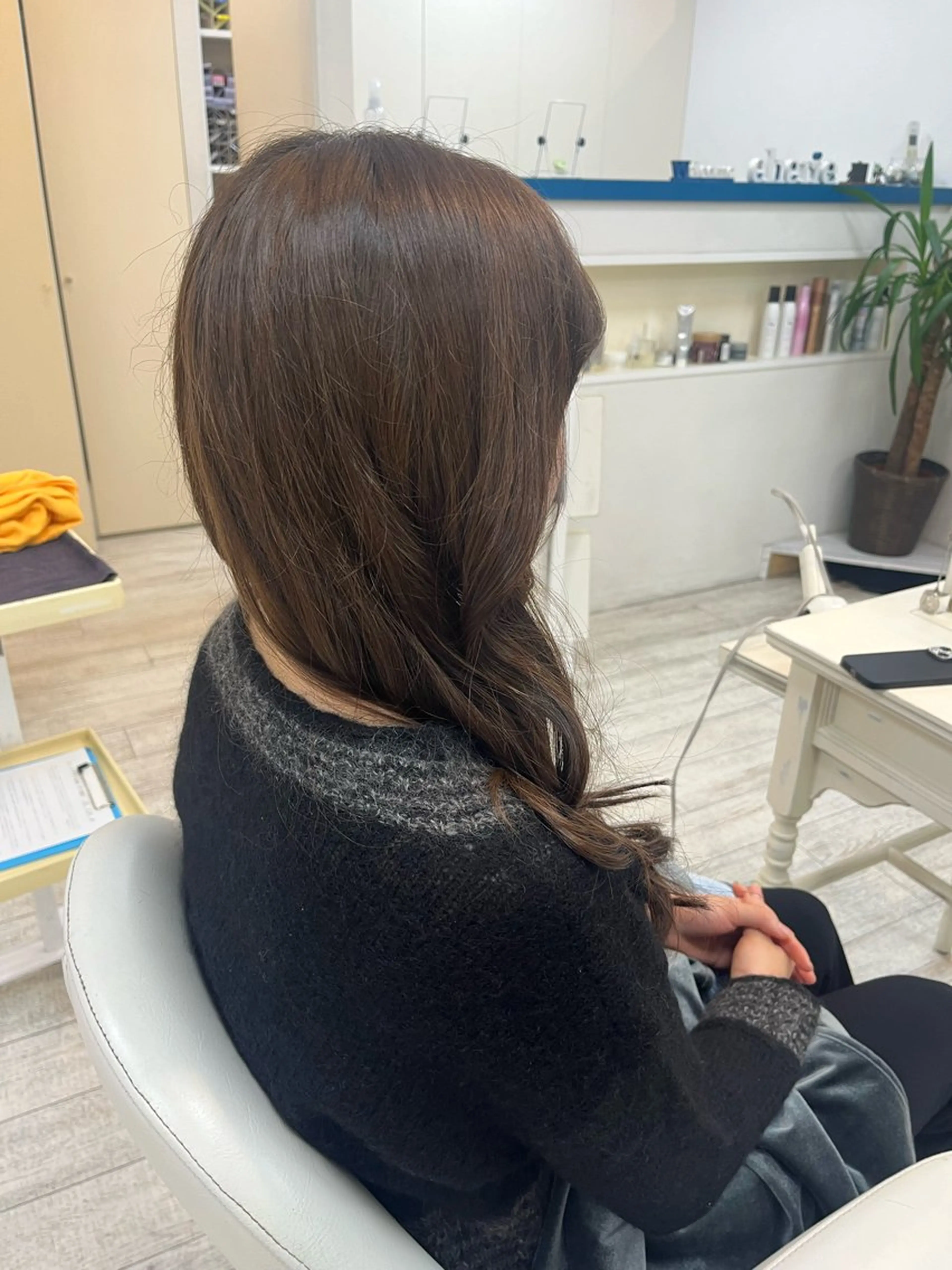 セミロング レイヤーカット 岡崎 嶺のヘアスタイル