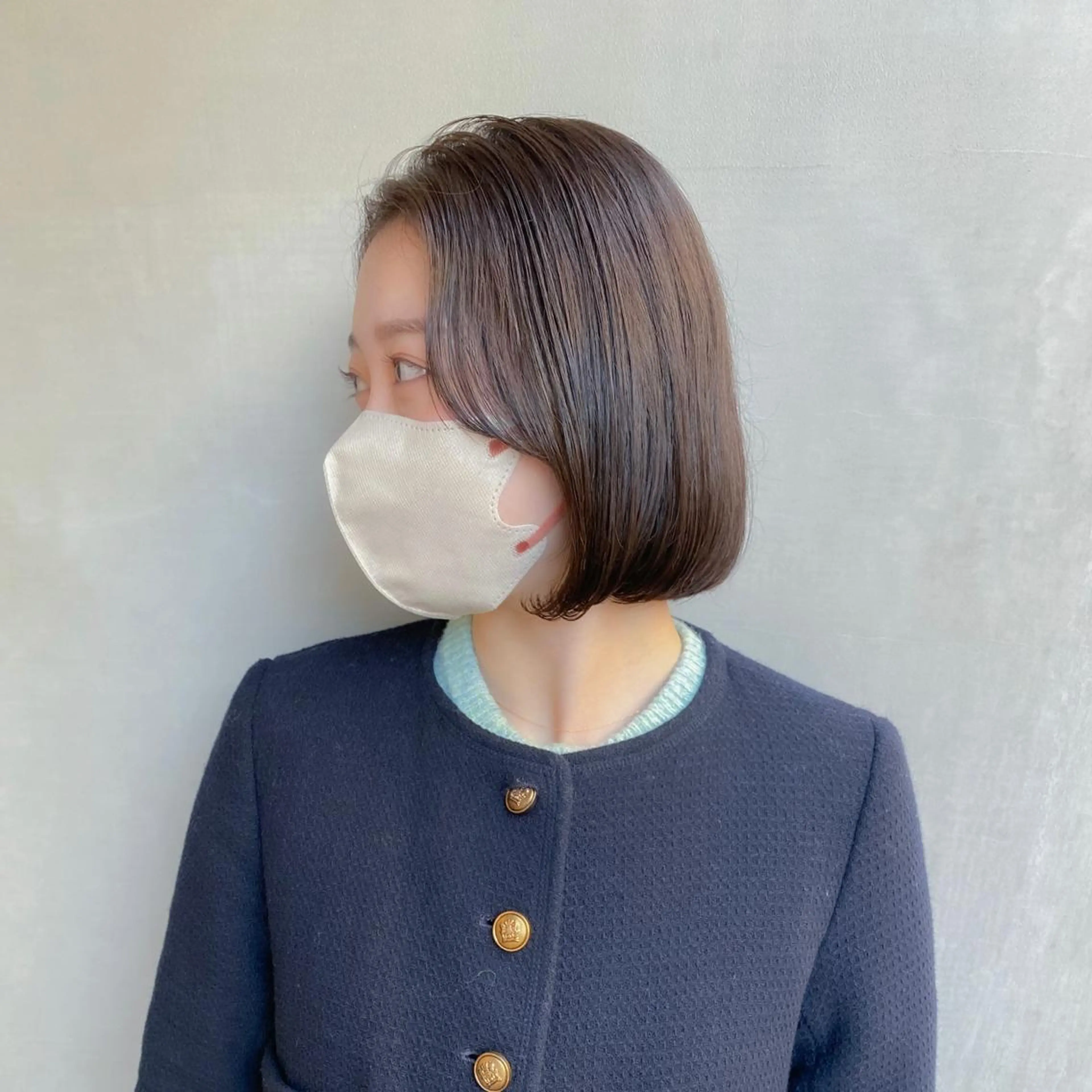 ミディアム カラー 透明感カラー オリーブカラー ボブ 韓国風ヘア 板谷みさき /似合わせBobのヘアスタイル