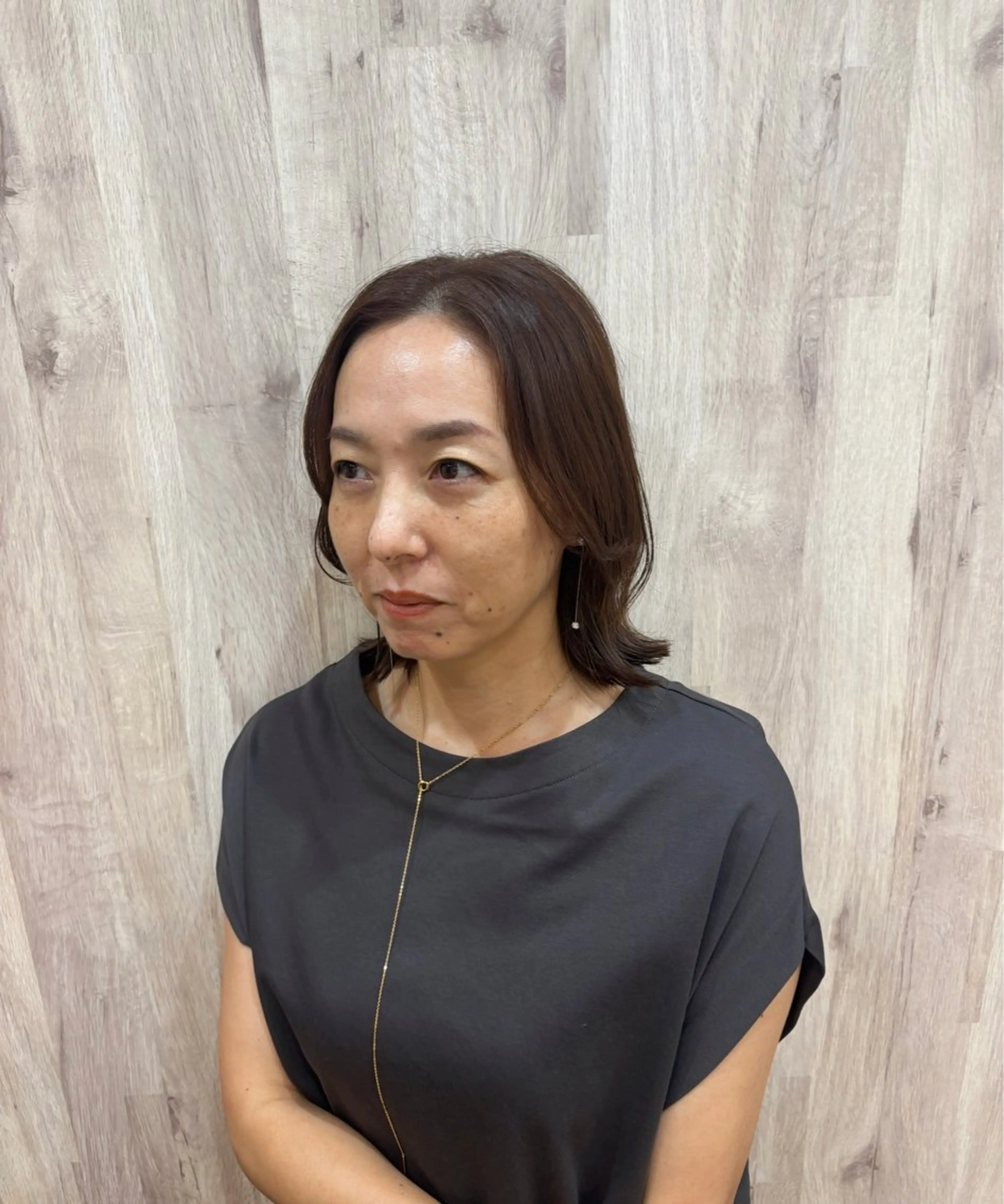 ミディアム 竹村 恵功代のヘアスタイル