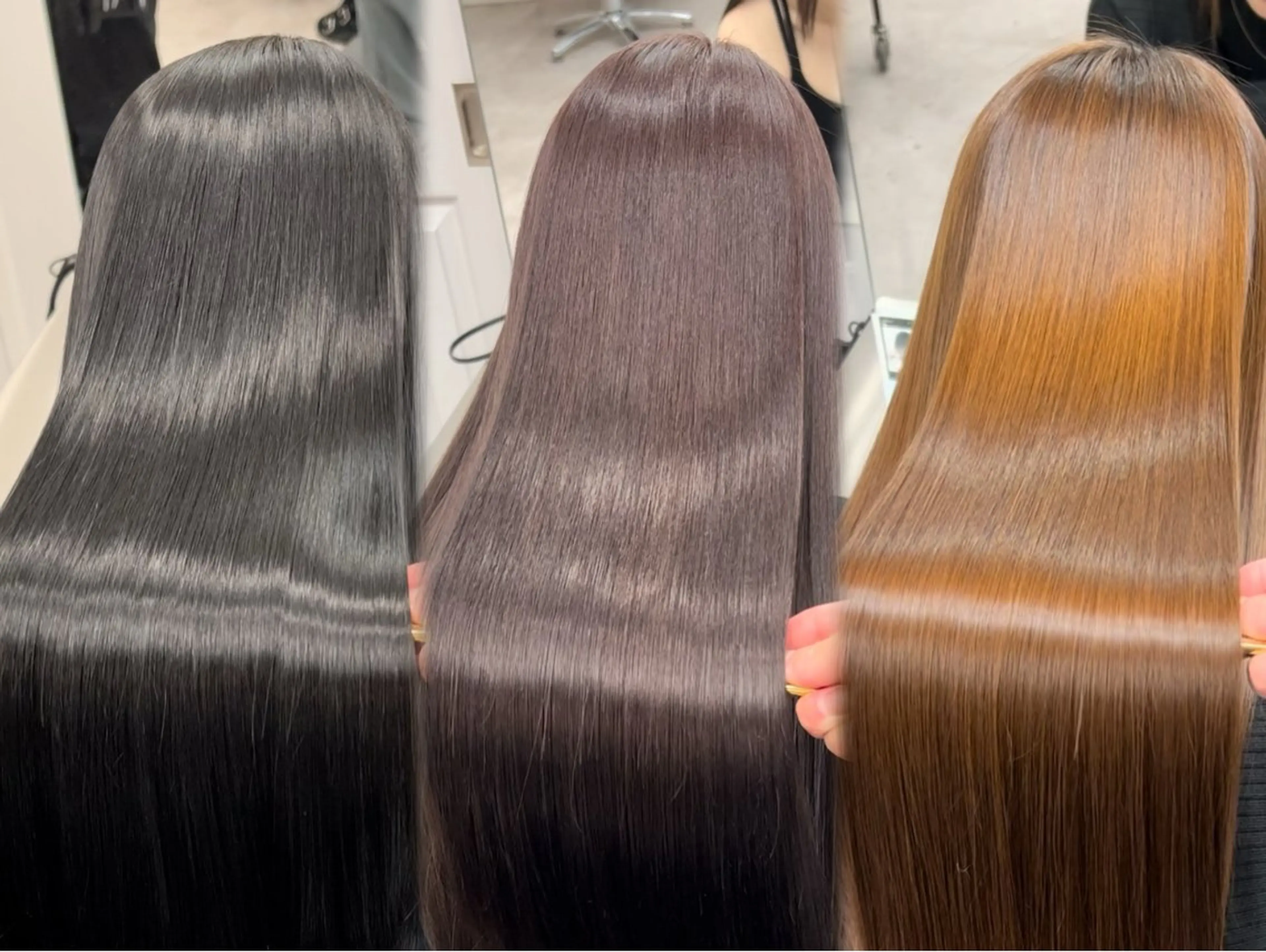 💗韓国風レイヤーカット＋透明感カラー＋りんご幹細胞Tr#韓国#髪質改善の写真