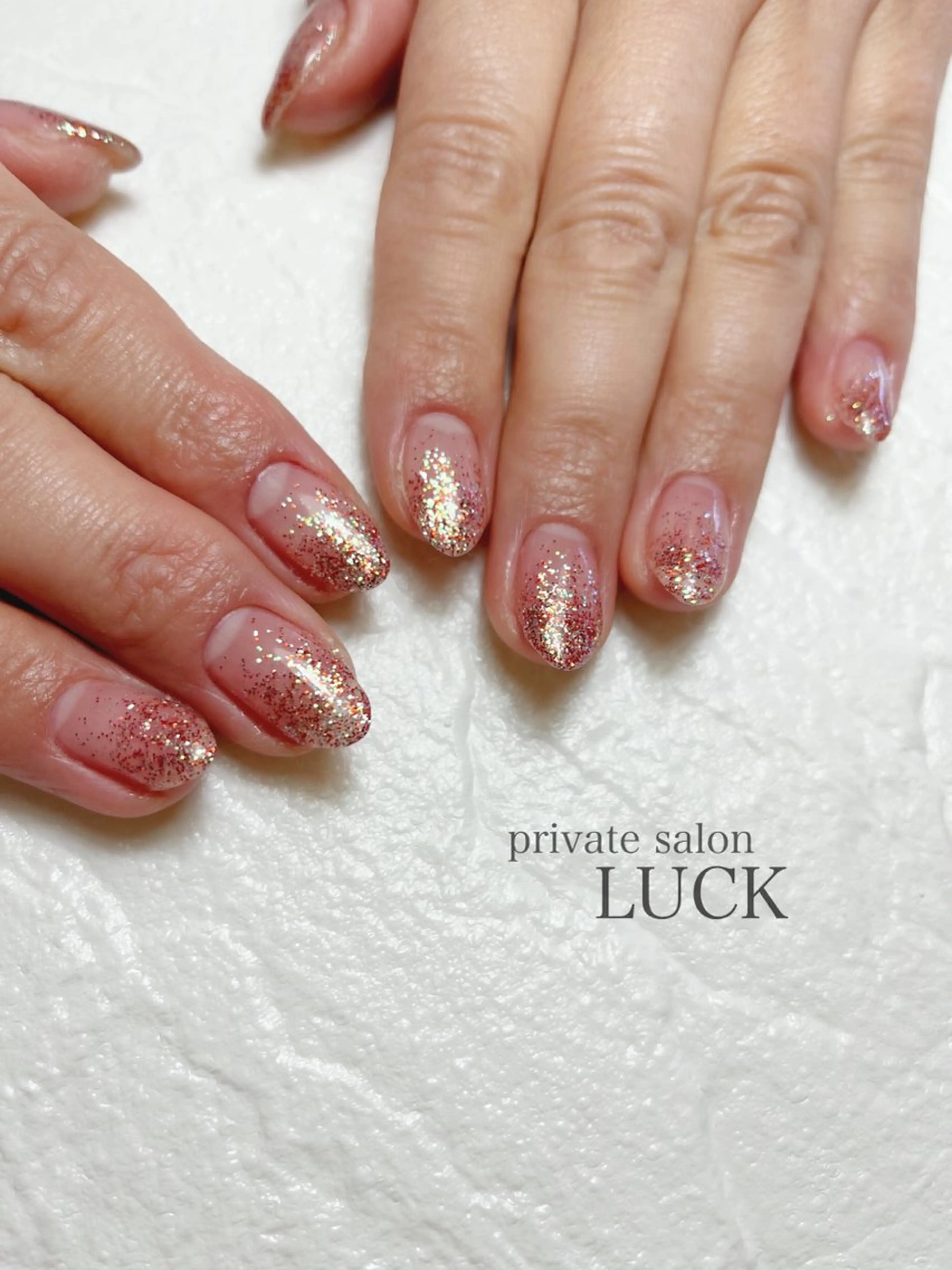 ネイル ラメ(グリッター) ラメグラデーション ハンドネイル salon LUCKのマツエク・マツパデザイン