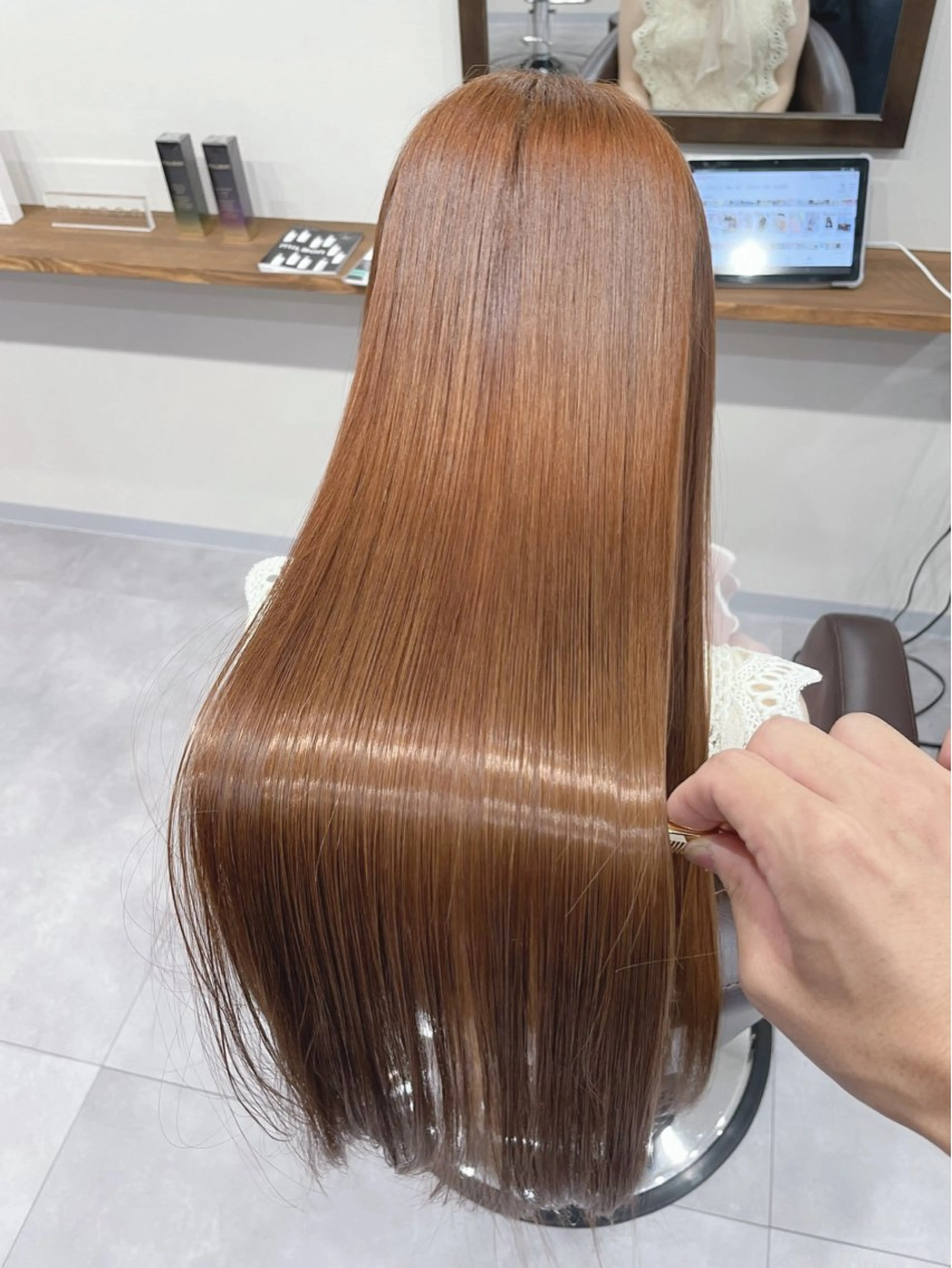 ロング カット ヘアカラー トリートメント 縮毛矯正、髪質改善／ 松田 龍之介のヘアスタイル