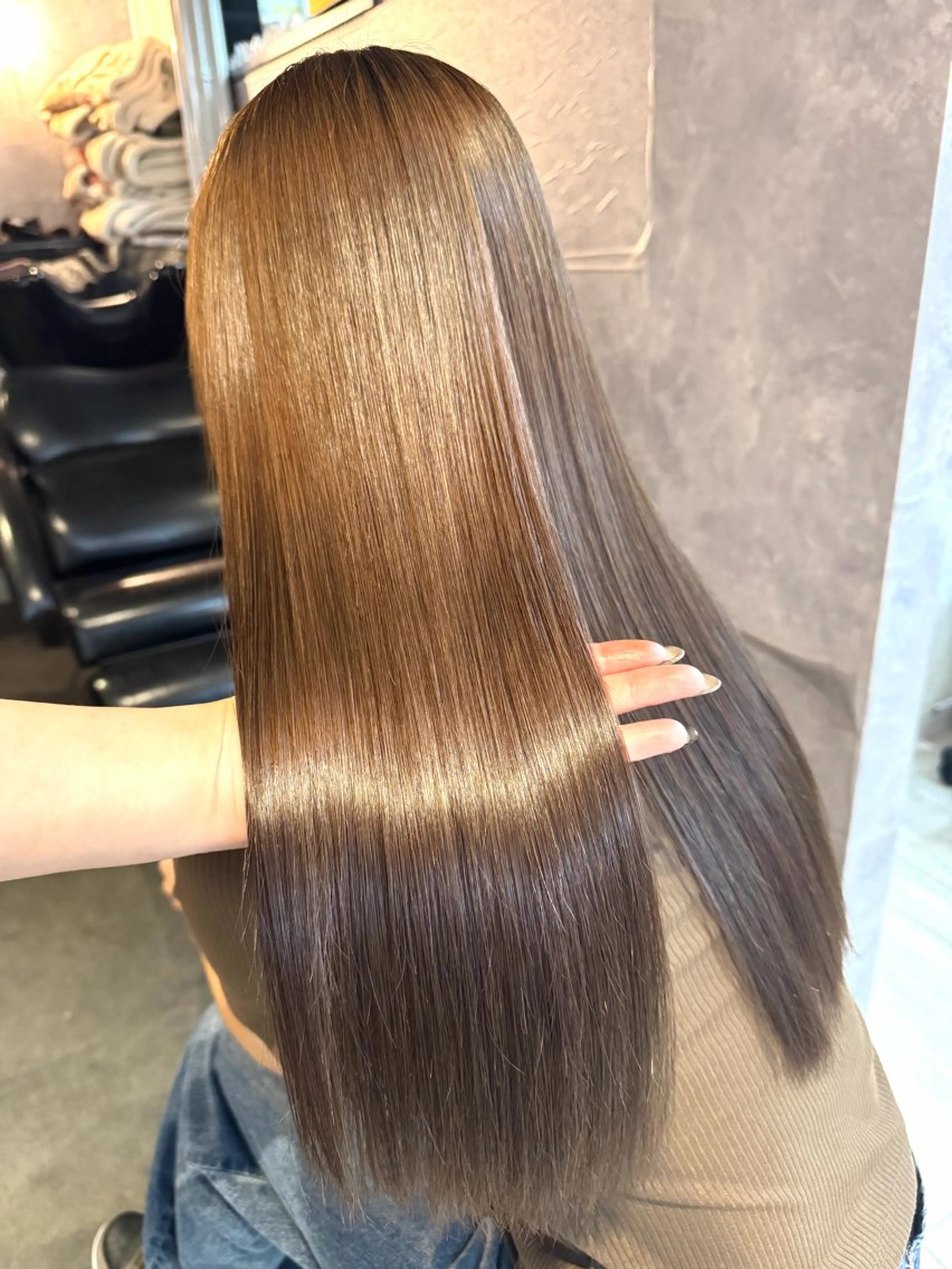 ロング カラー ヘアカラー トリートメント 🩶鈴木茉奈🩶艶髪 /透明感/暖色カラーのヘアスタイル
