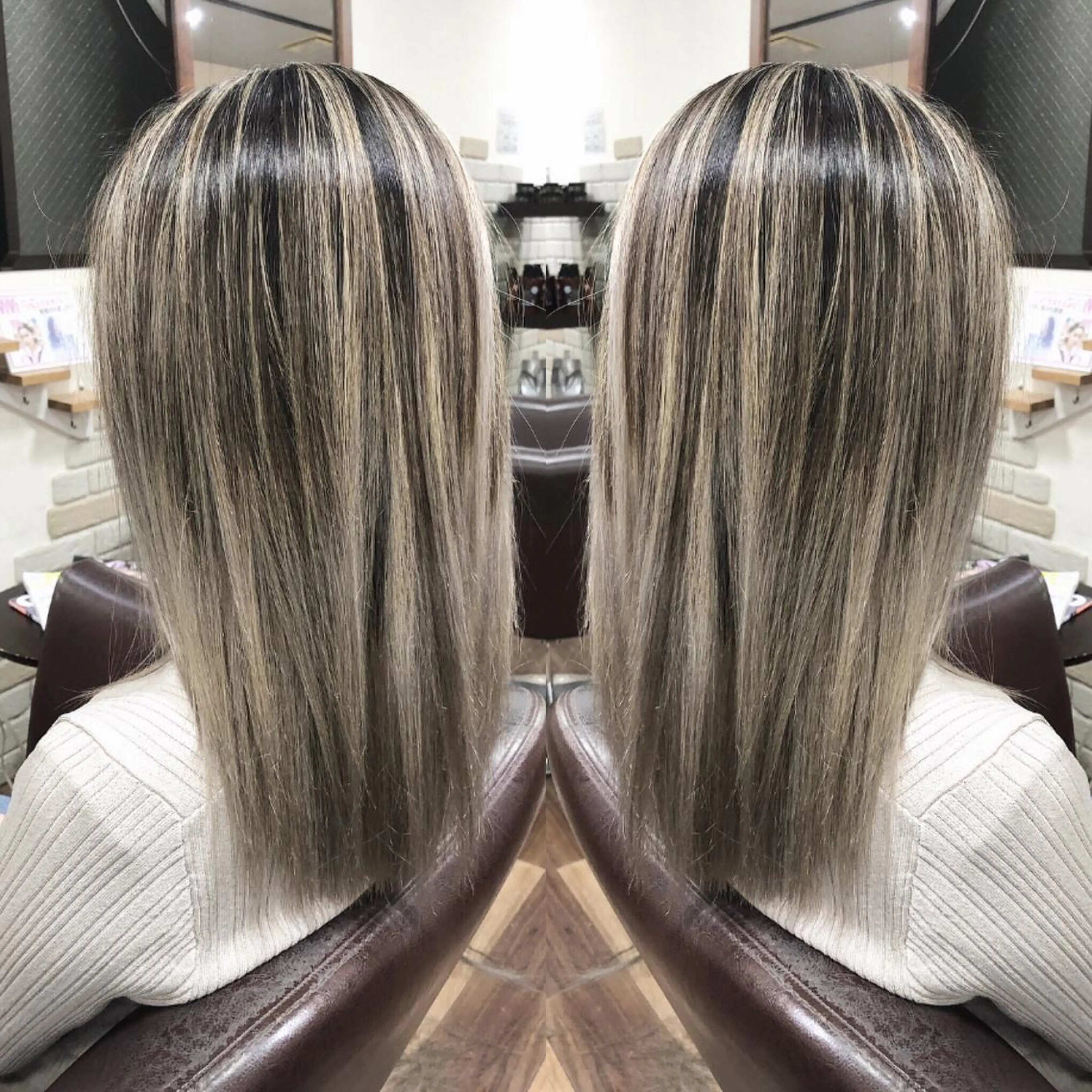 カラー ヘアカラー 林 バンフムのヘアスタイル