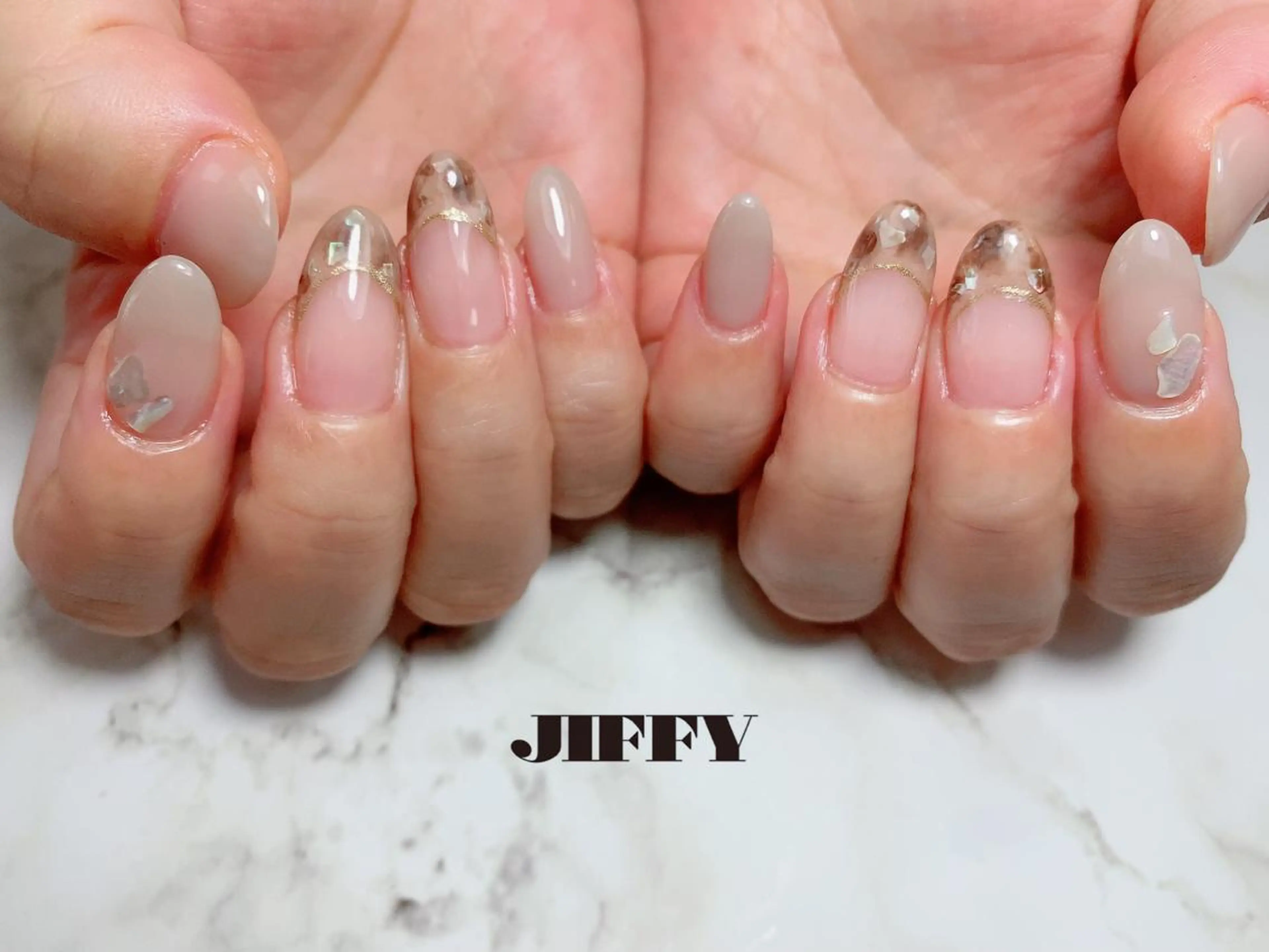 ネイル フレンチネイル ニュアンスネイル JIFFY nailstudioのネイルデザイン