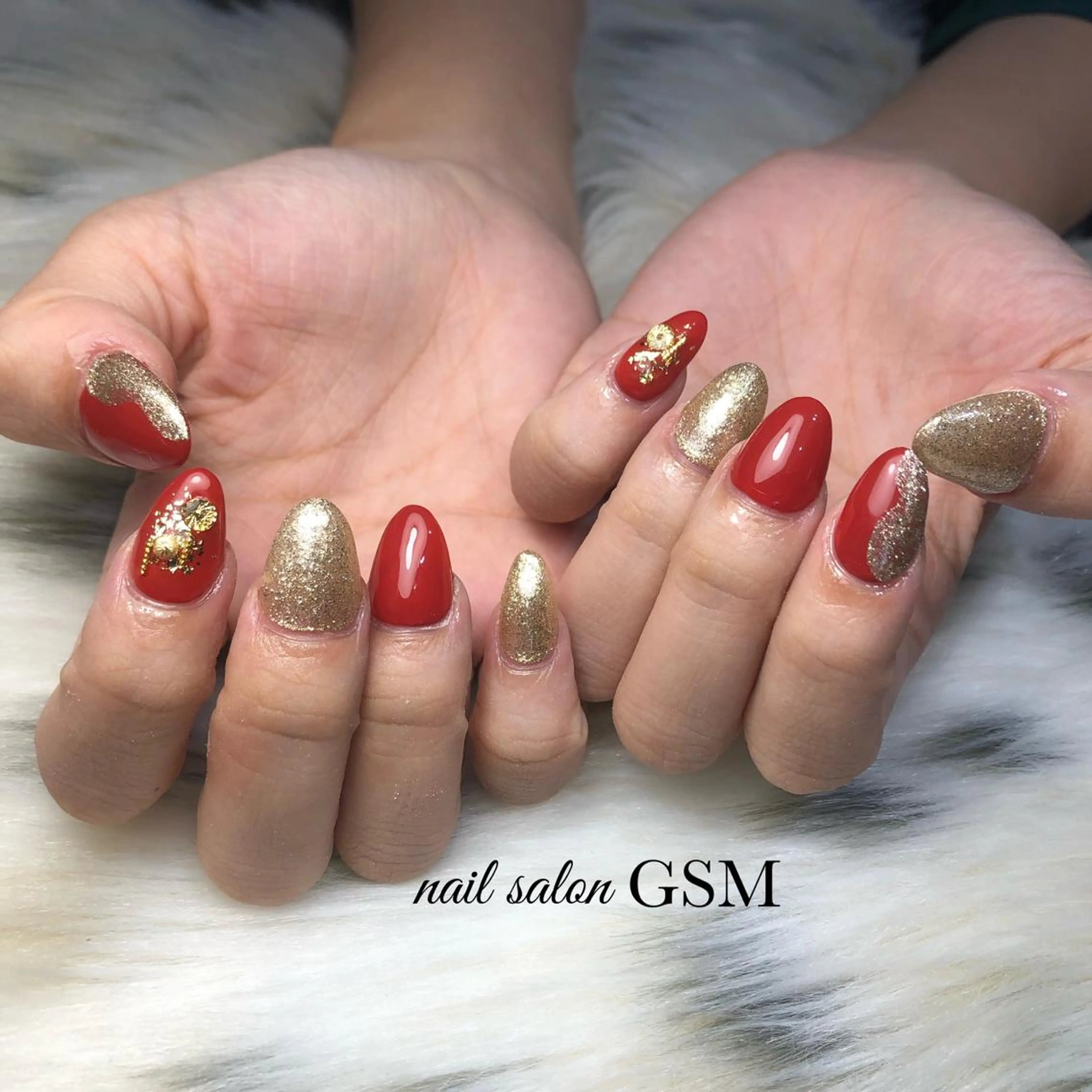 ネイル 成人式 ハンドネイル nail salon GSMのネイルデザイン