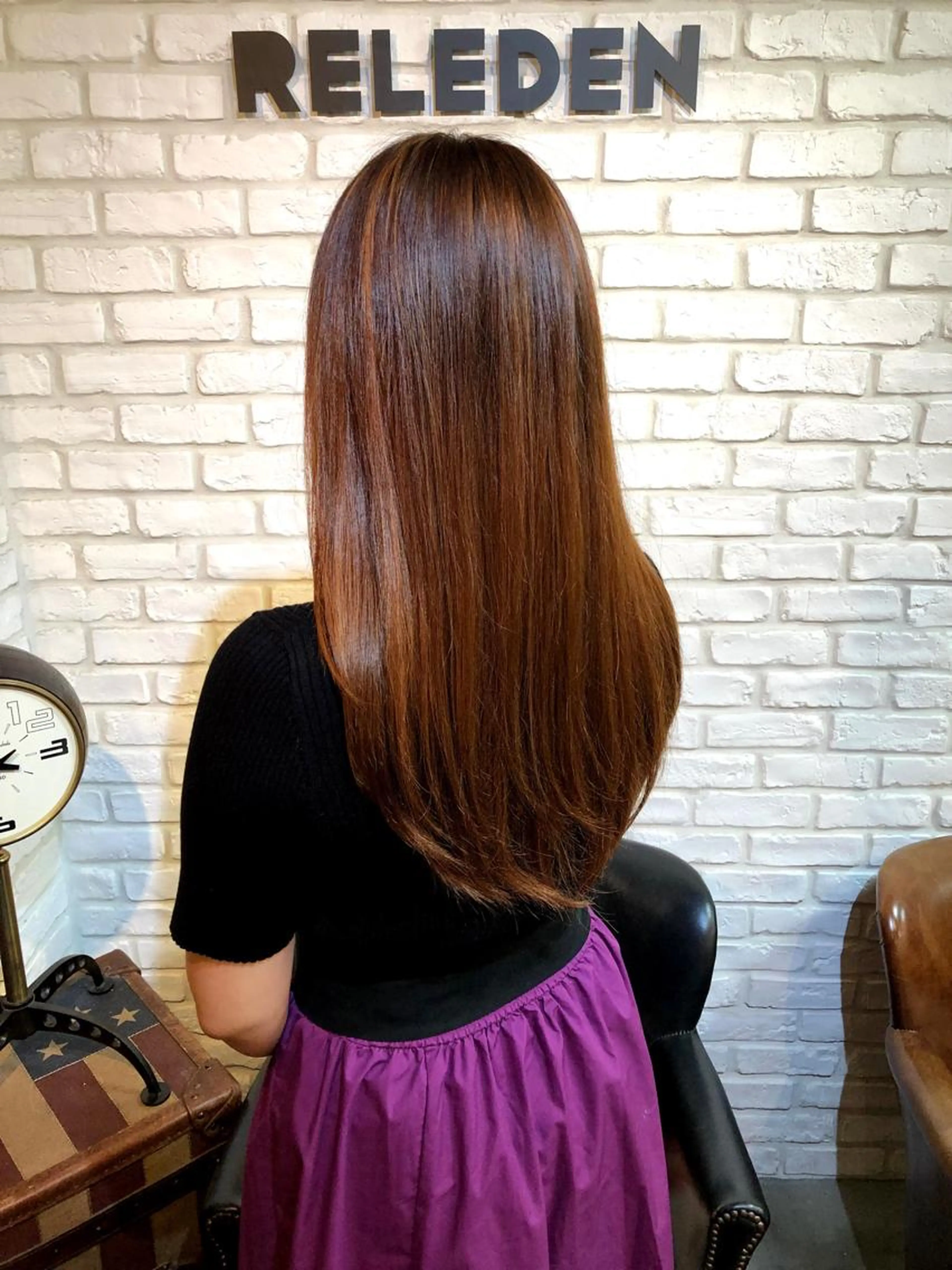 ハイライトカラー+うるつやトリートメント+シャンプーブローの写真