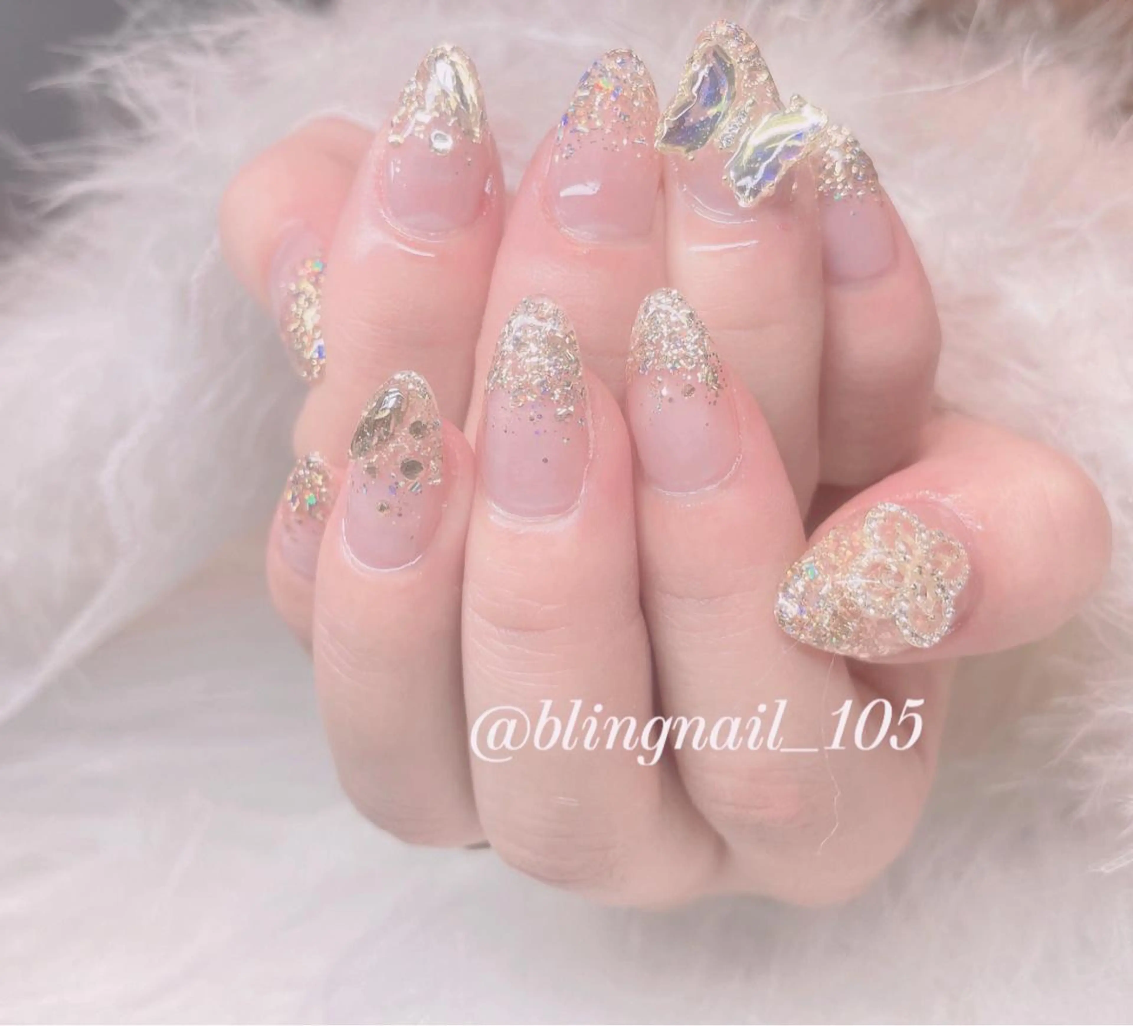 ネイル 23時まで❤︎韓国、 ワンホンネイルのネイルデザイン