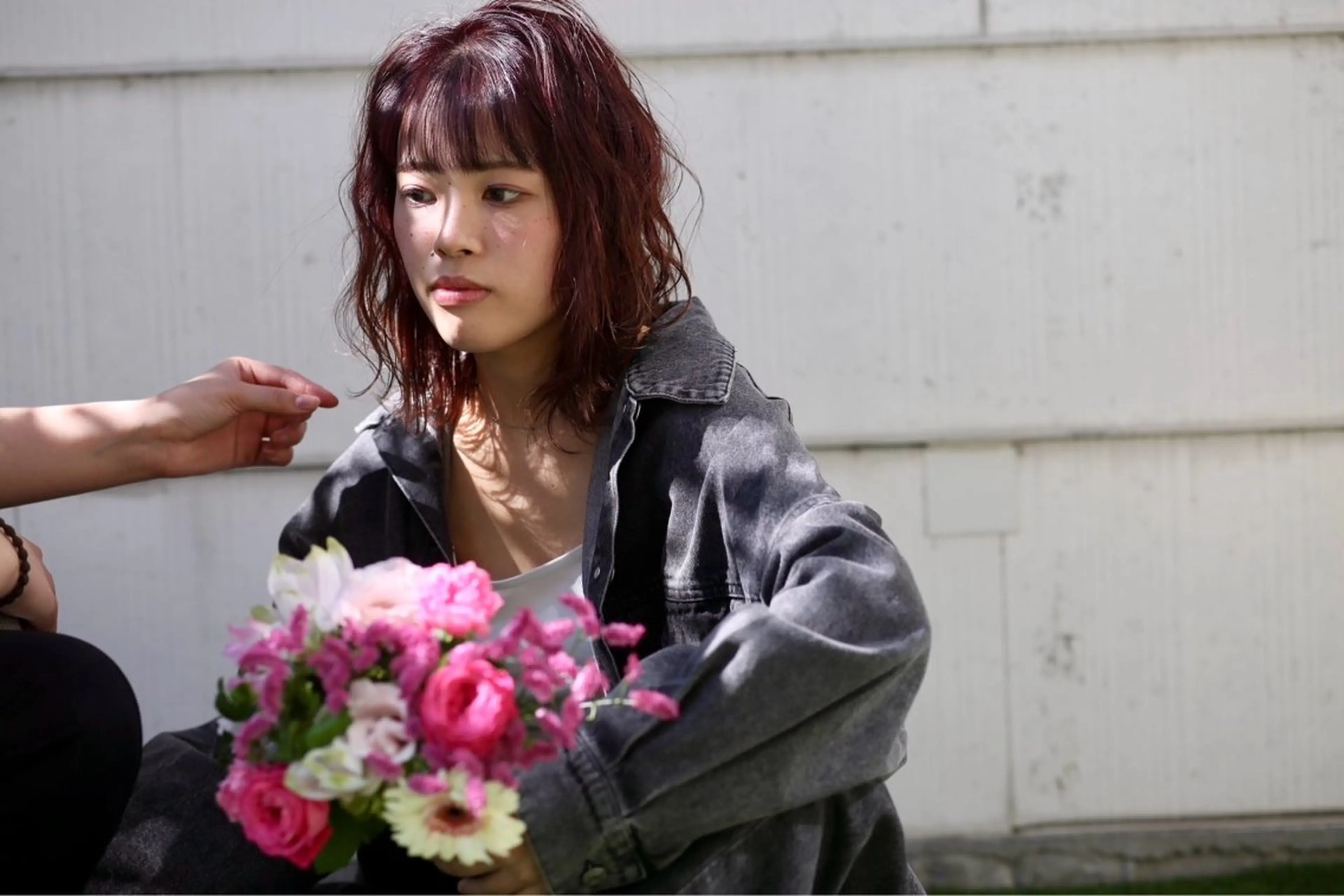 カラー ブラウンカラー ピンクカラー 山口 美咲のヘアスタイル