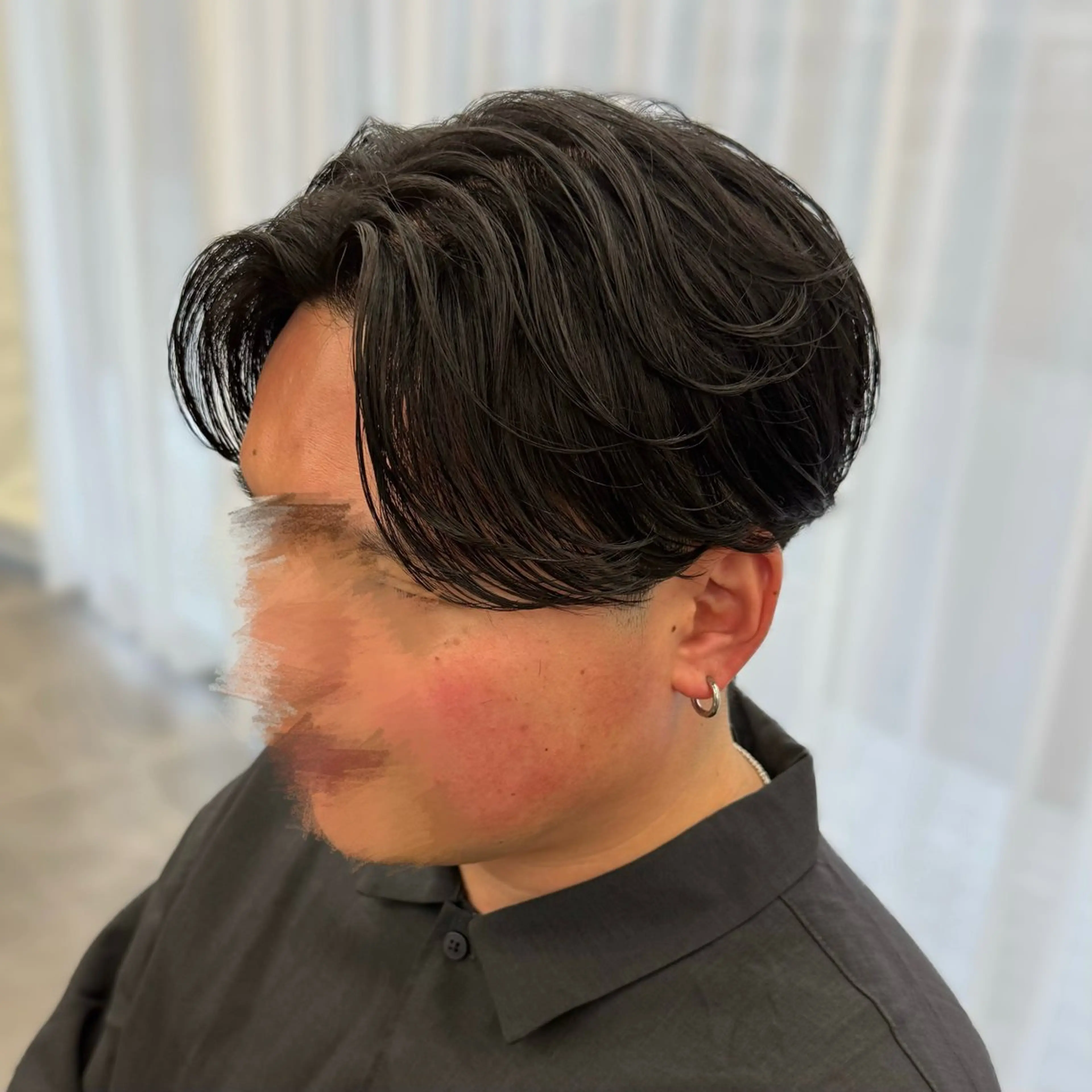 パーマ メンズ センターパート フェザーパーマ メンズパーマ ニュアンスパーマ カット パーマ  楓🍁COQU ✂︎men's限定のヘアスタイル