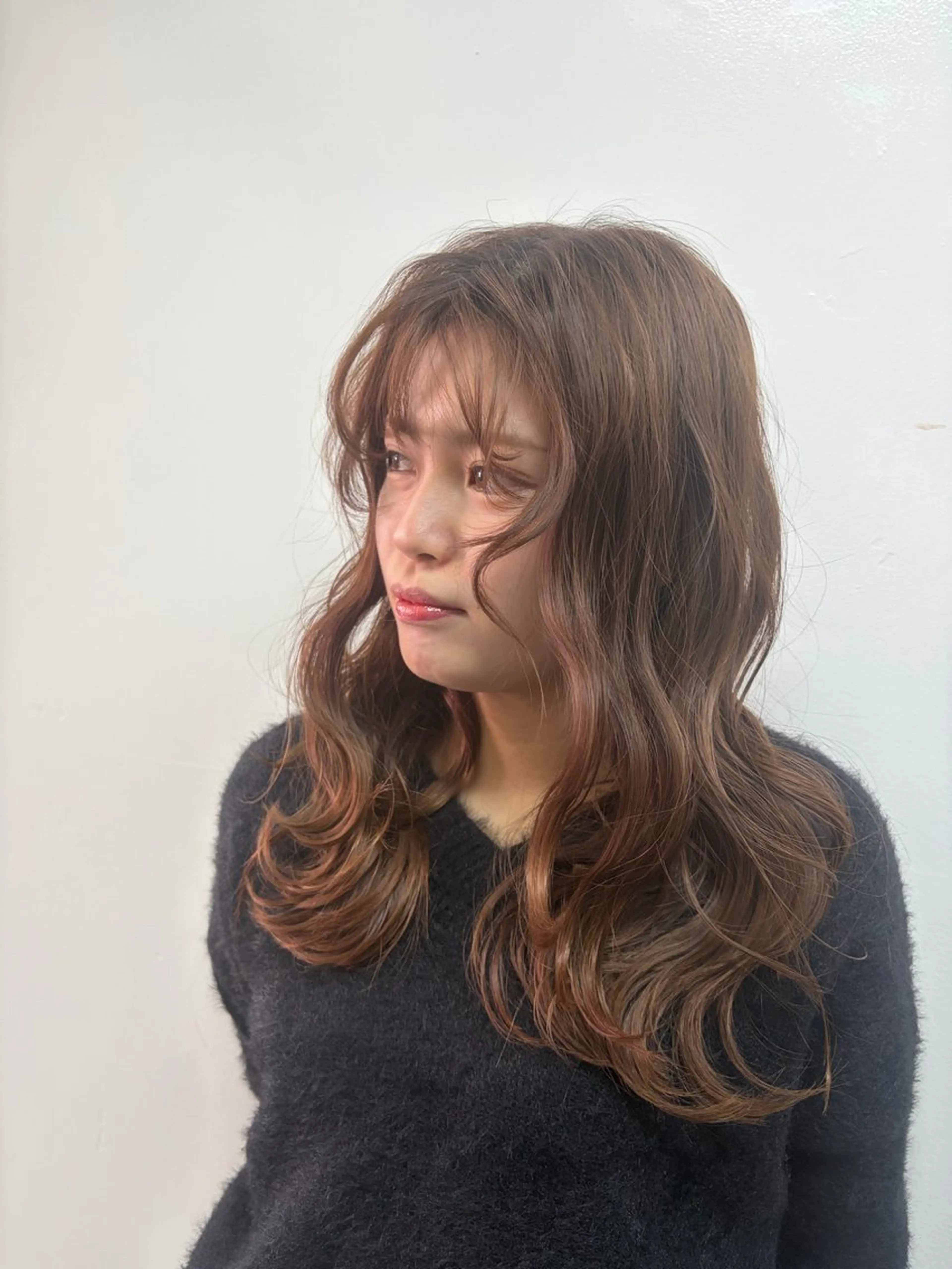 ロング カラー ブラウンカラー ヘアカラー ゆうわのヘアスタイル