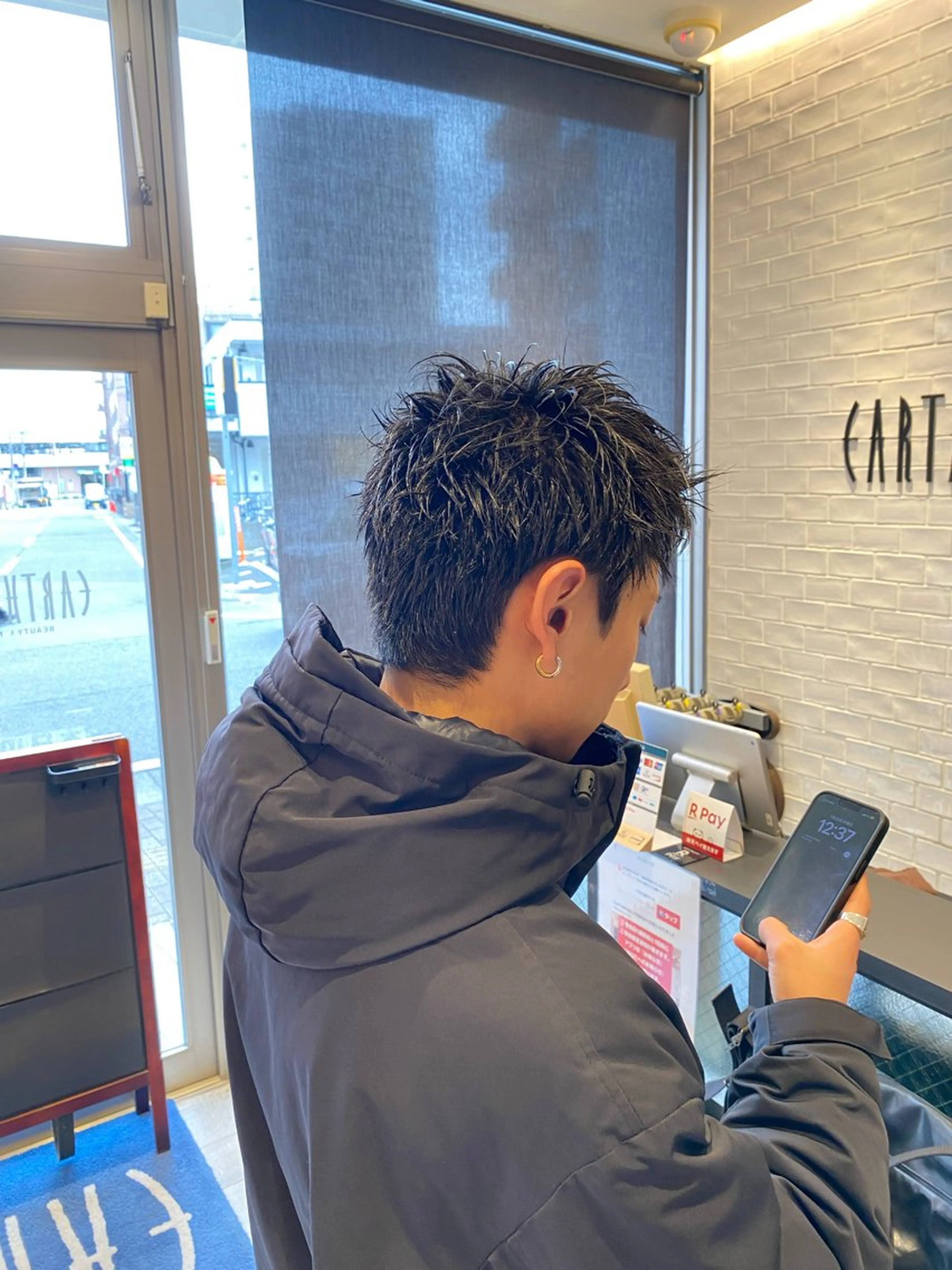 ショート メンズ スパイキーショート ショートヘア 野老 海音のヘアスタイル