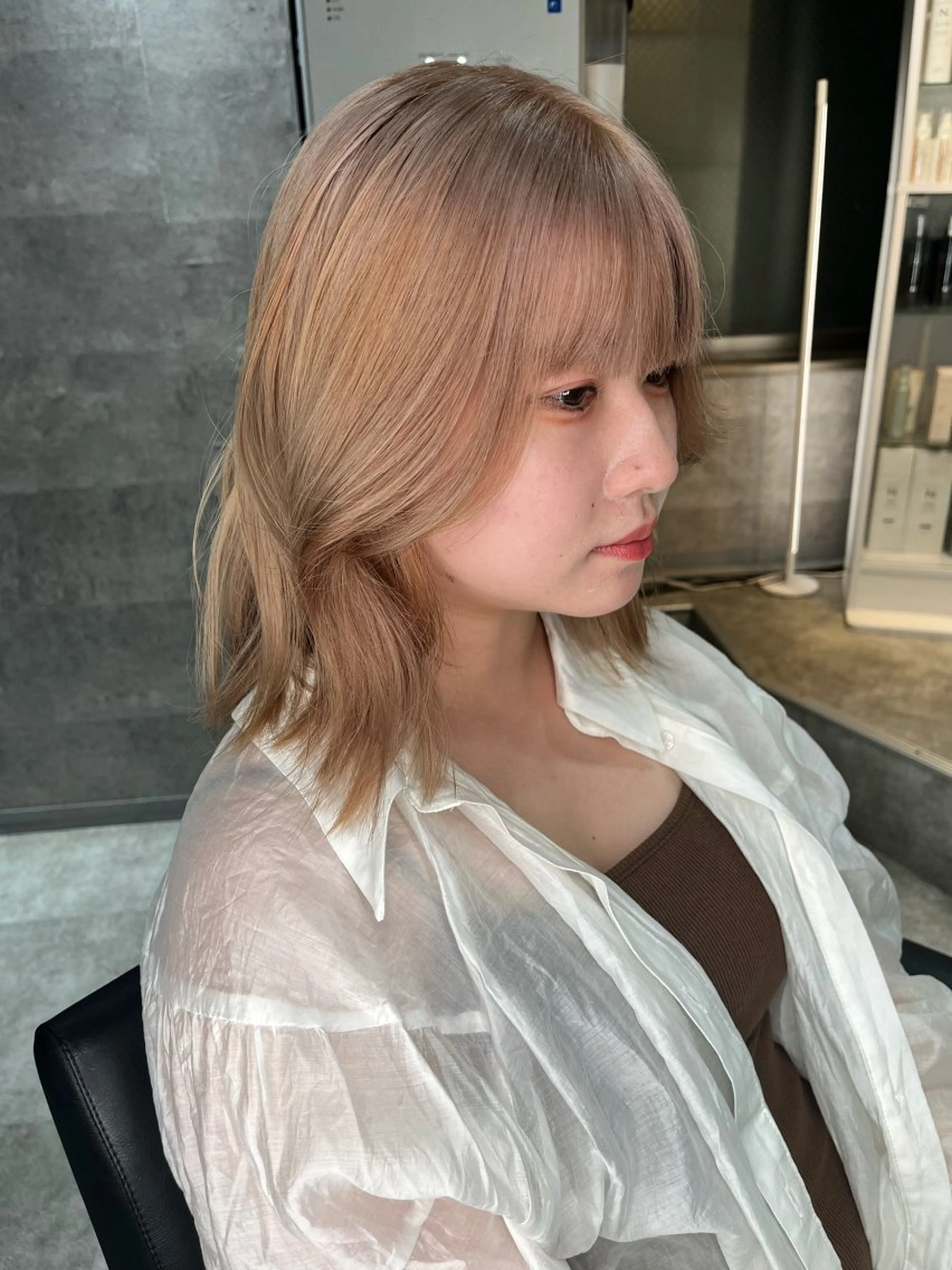 ロング カラー ダブルカラー 新宿のヘアスタイル
