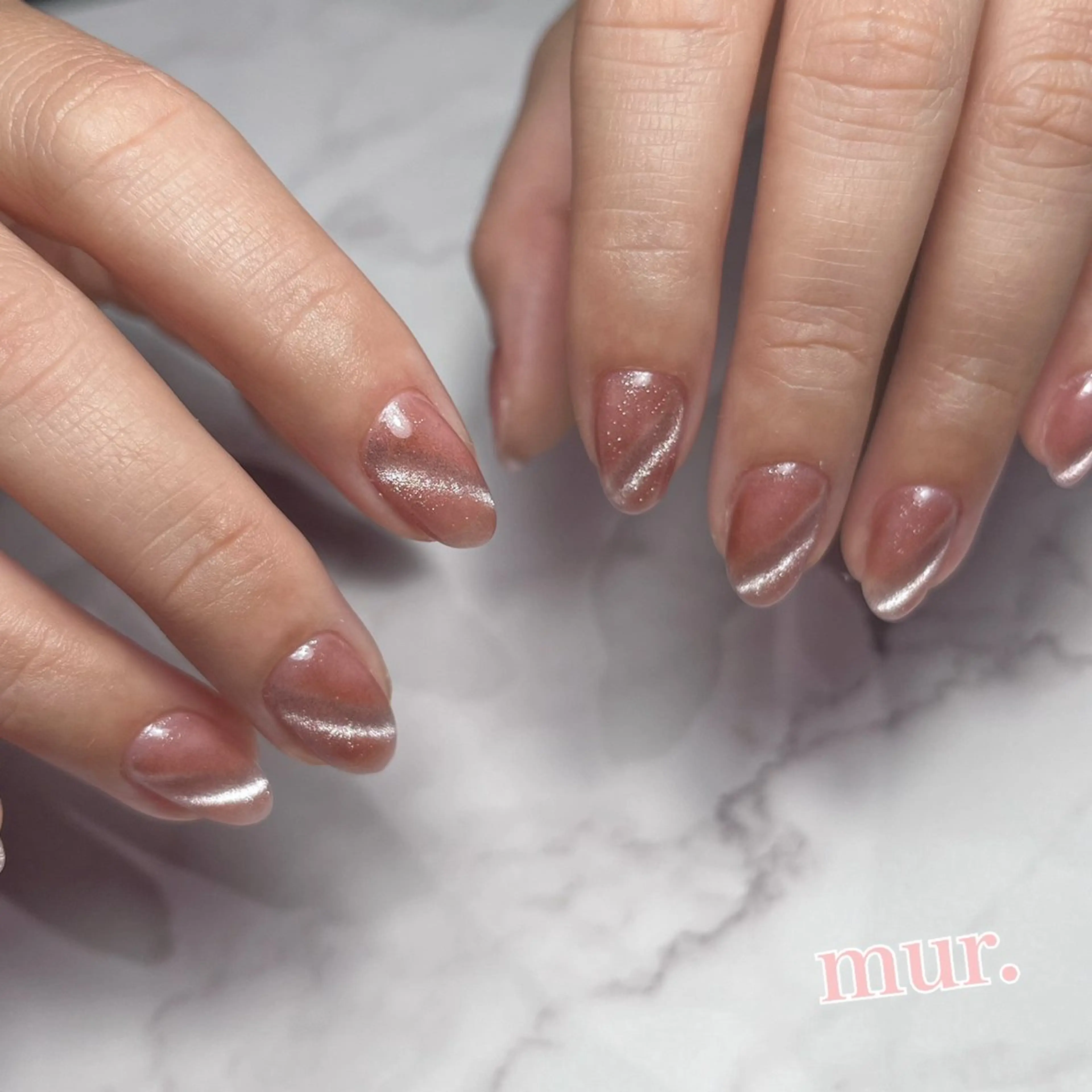 ネイル マグネットネイル 春ネイル nailsalon mur.のネイルデザイン