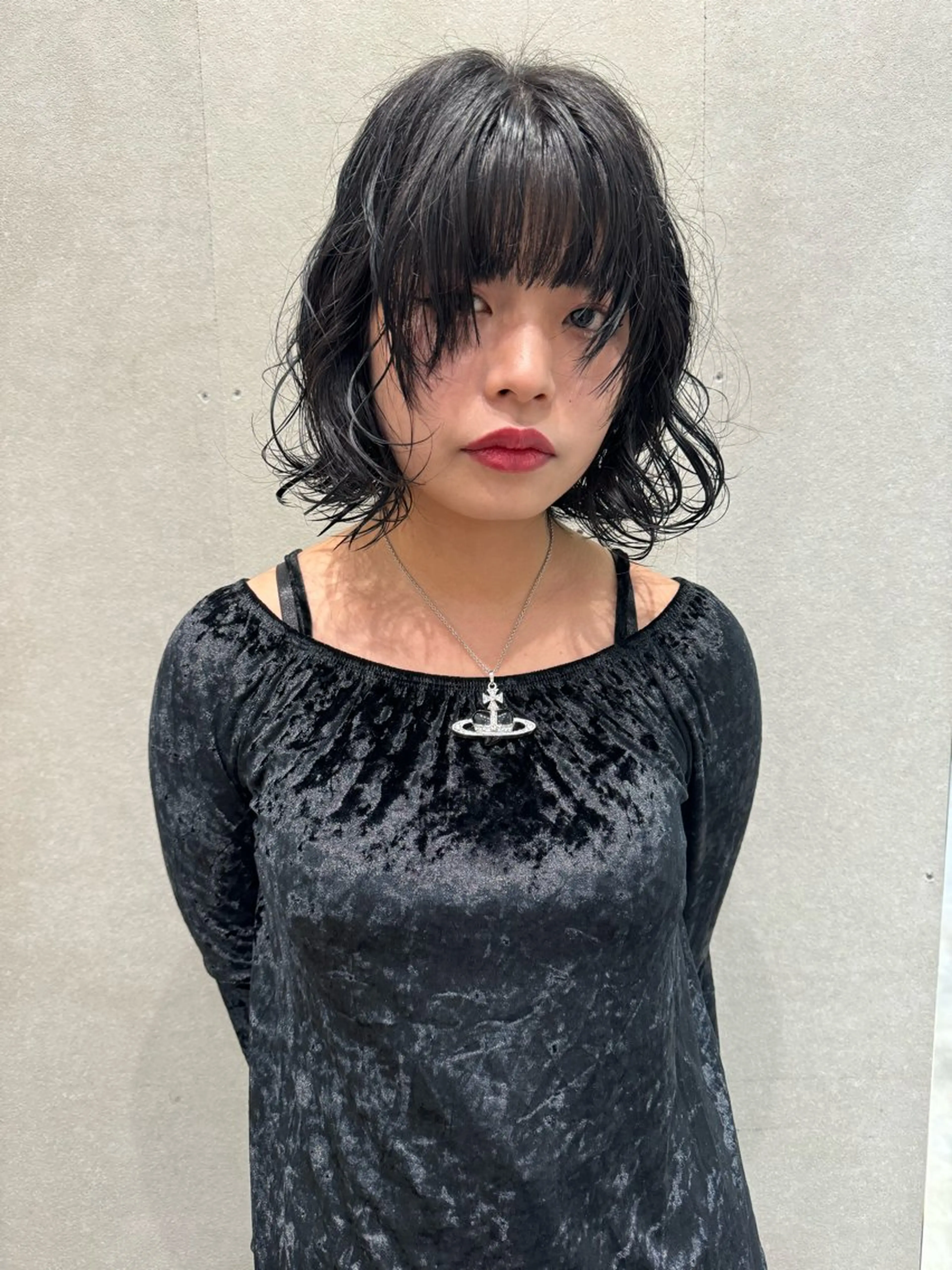 ミディアム パーマ ミディアムパーマ カット パーマ トリートメント センスをお届けします 大谷将生infpのヘアスタイル