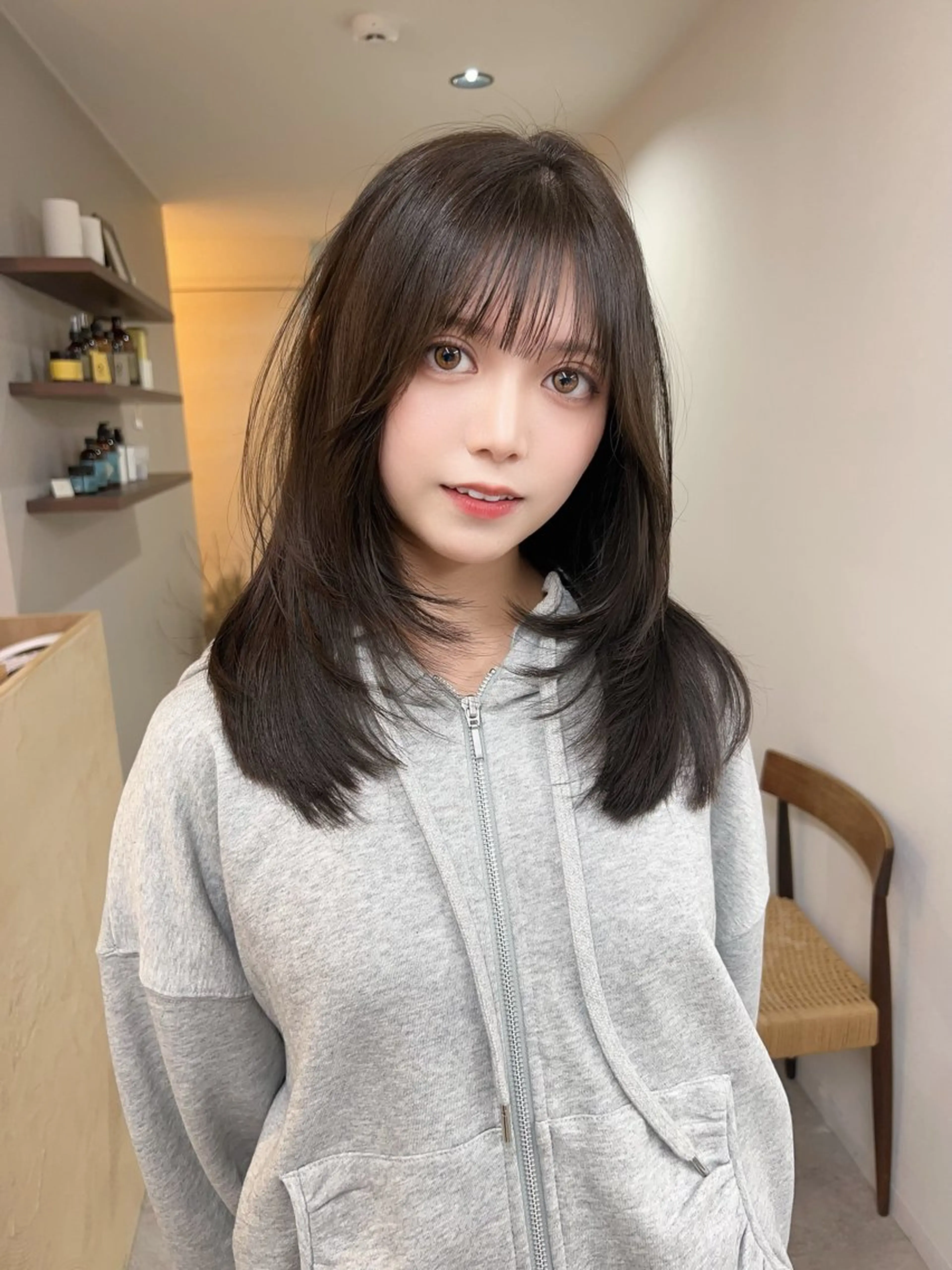 🌟透明感カラー+カット+超音波トリートメント🌟【ブリーチ無し】 オリーブベージュ、アッシュベージュ、アッシュピンクの写真