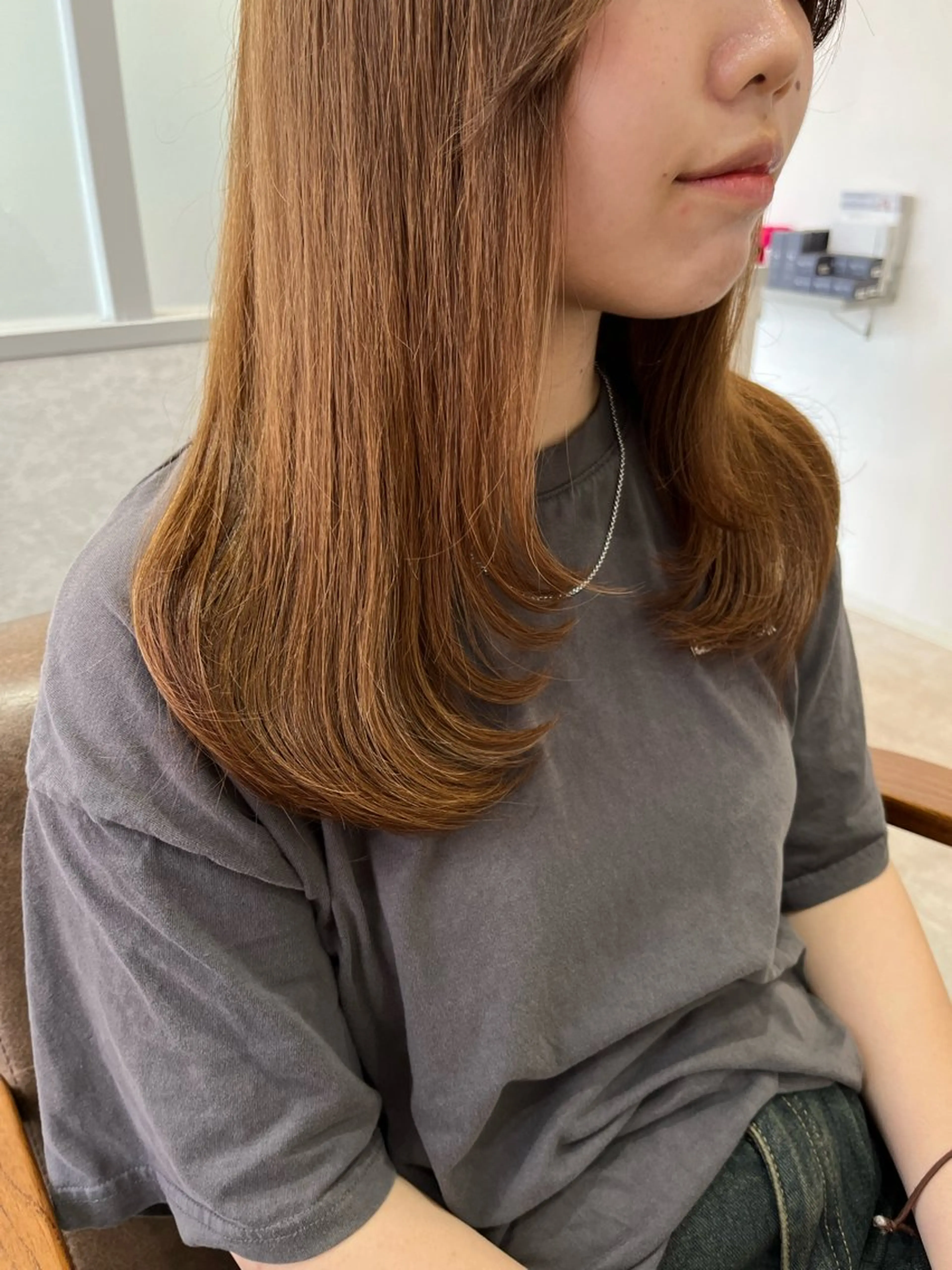 ロング レイヤーカット カット トリートメント 暖色＊ベージュ ＊くらたあやかのヘアスタイル