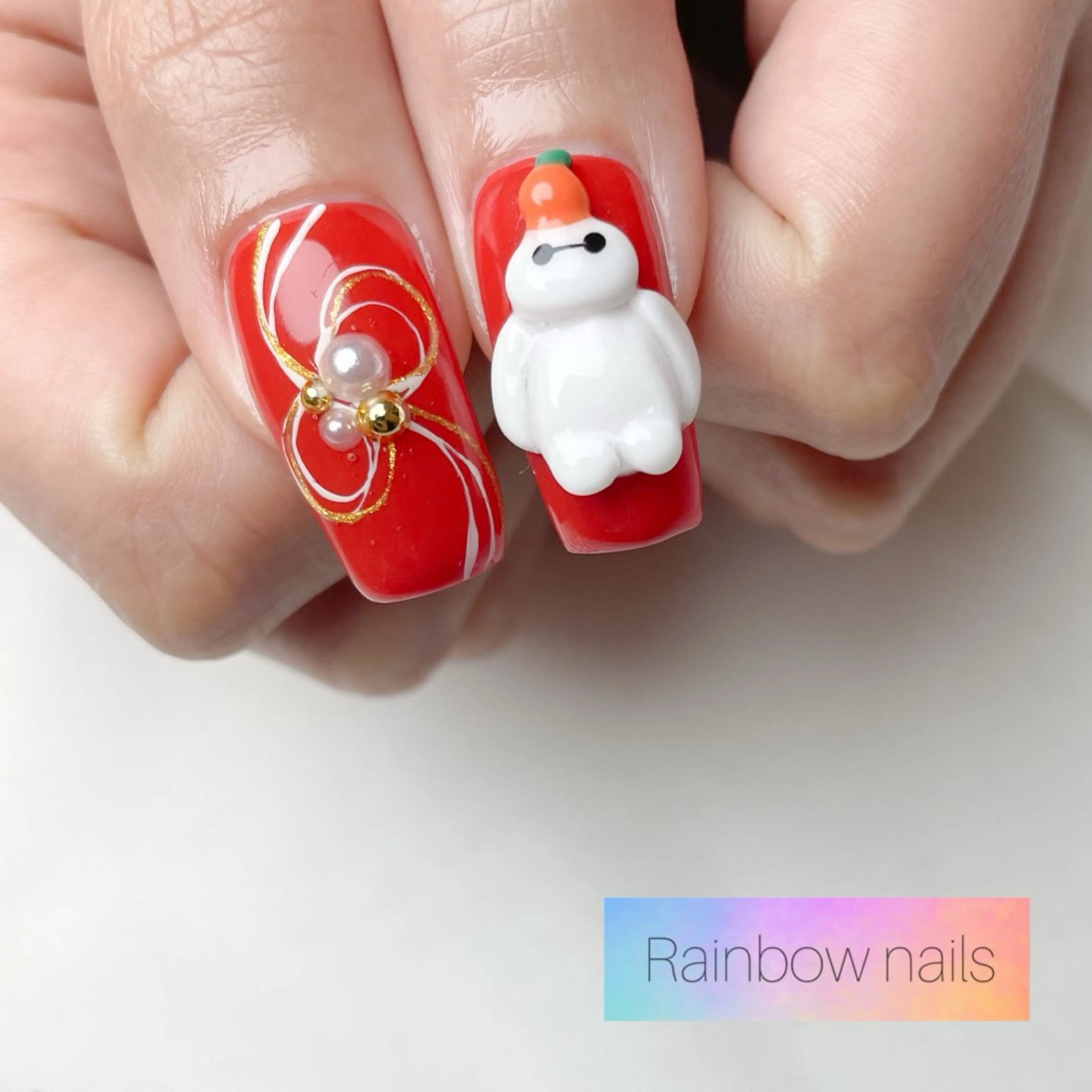 ネイル Rainbow nailsくろちゃんのネイルデザイン
