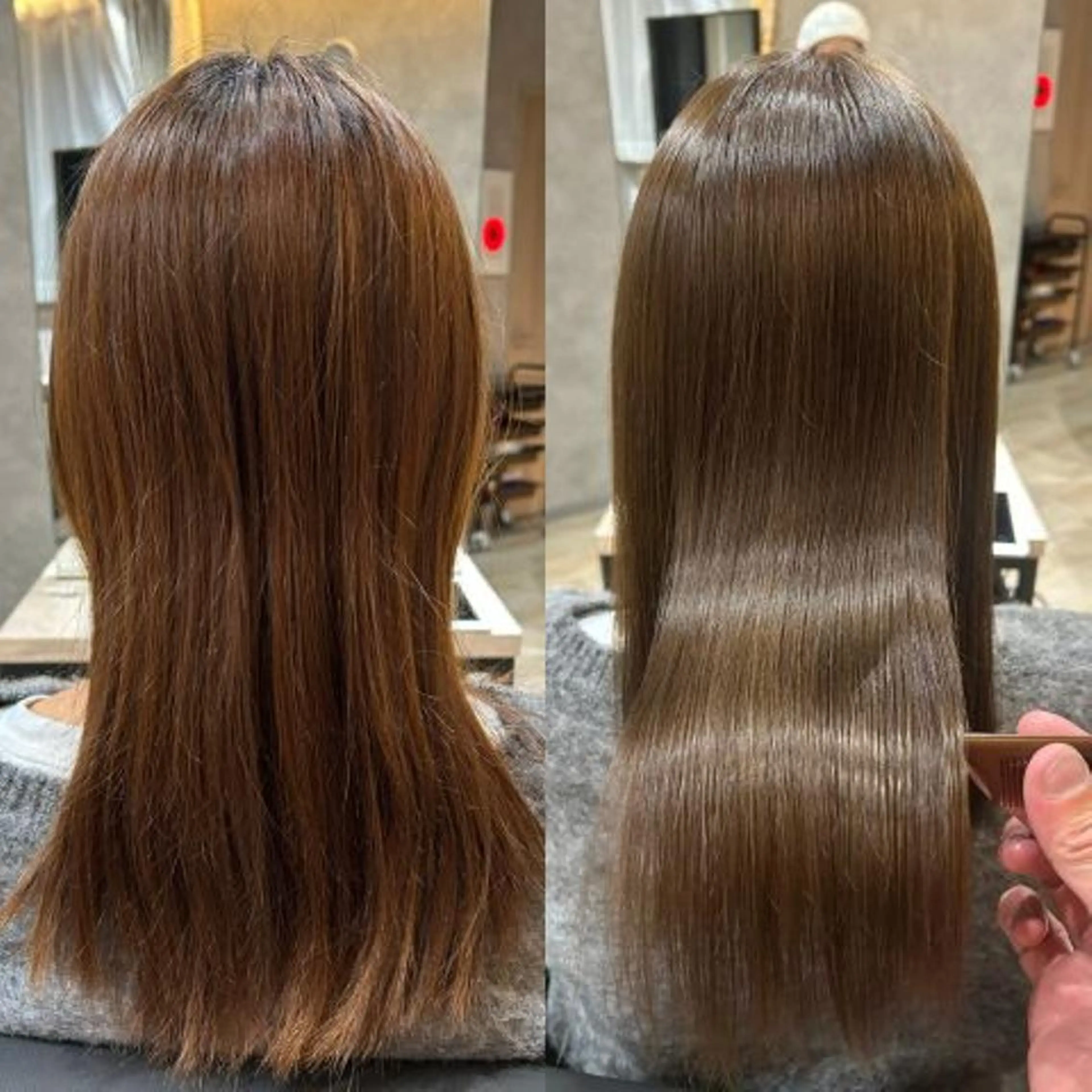 ロング カラー 髪質改善 ロング カット ヘアカラー トリートメント さく/髪質改善× 縮毛矯正/町田のヘアスタイル