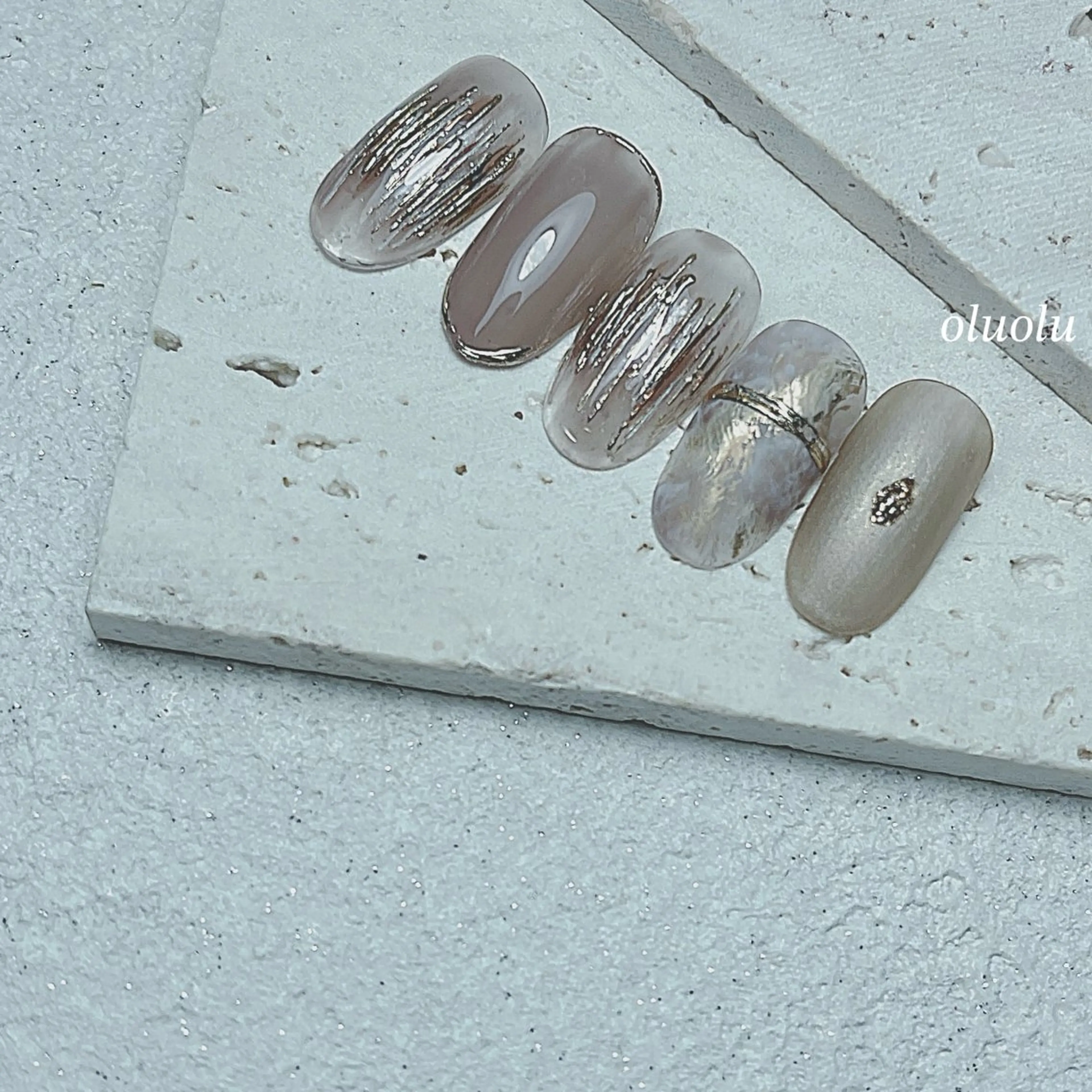 ネイル アートネイル フットネイル ニュアンスネイル ハンドネイル 大村 紬華のネイルデザイン