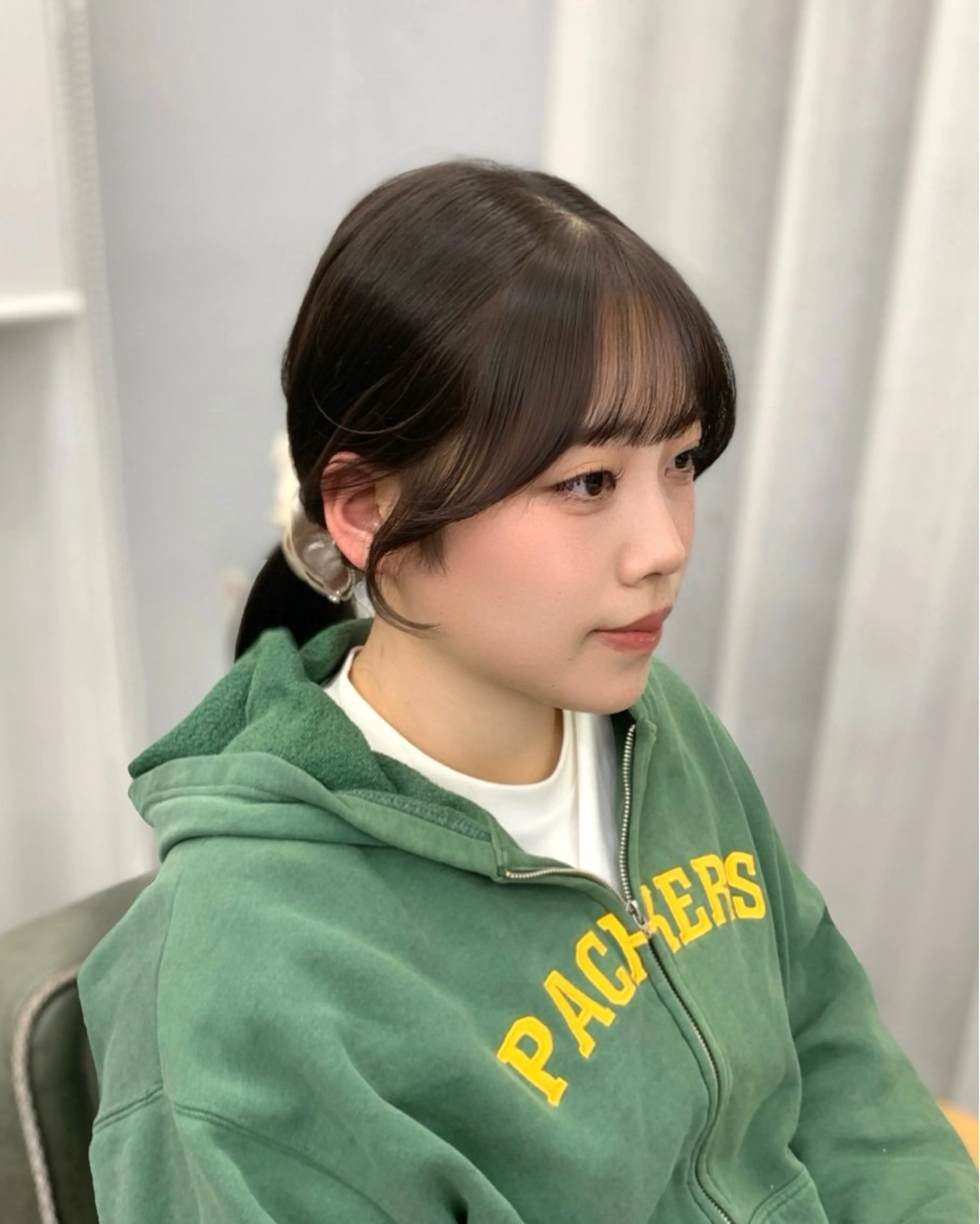 ロング カット ヘアカラー トリートメント 🎀韓国風顔周り× 透明感/梅田/アリサのヘアスタイル