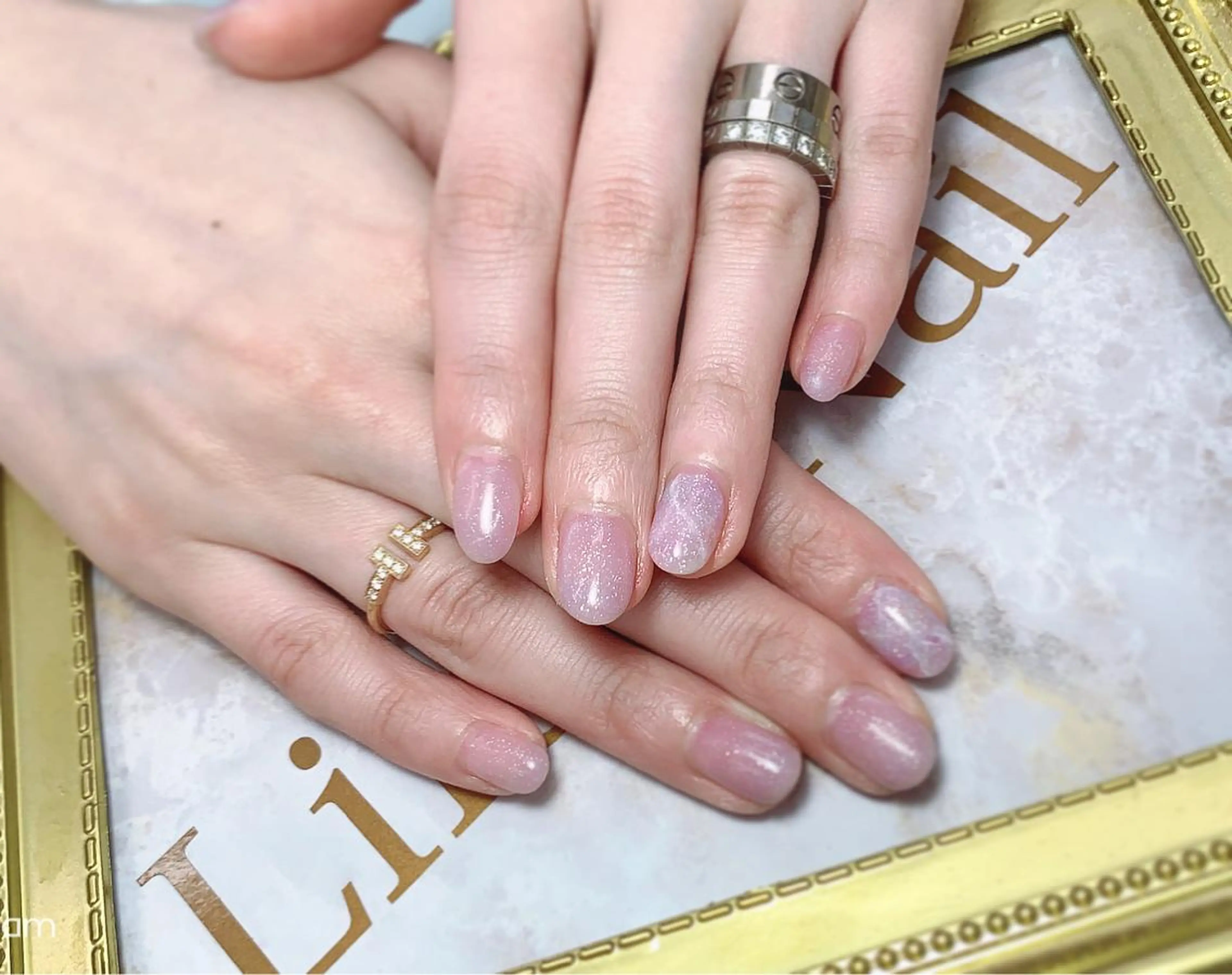 ネイル ジェルネイル ハードジェル ロングネイル パープル 春ネイル Lilas Nailのネイルデザイン