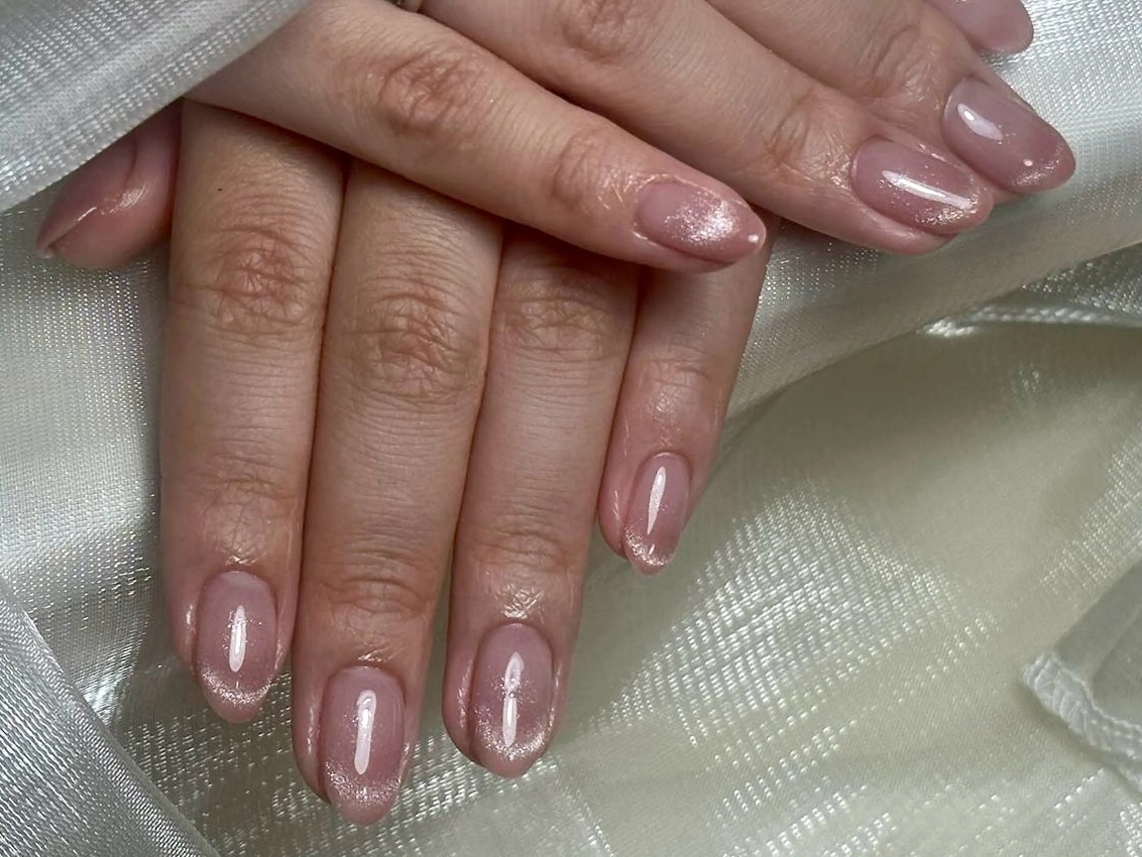 ネイル フレンチネイル マグネットネイル マグネットフレンチ ハンドネイル ハンドケア 💕Dreamy KIYO💕のネイルデザイン