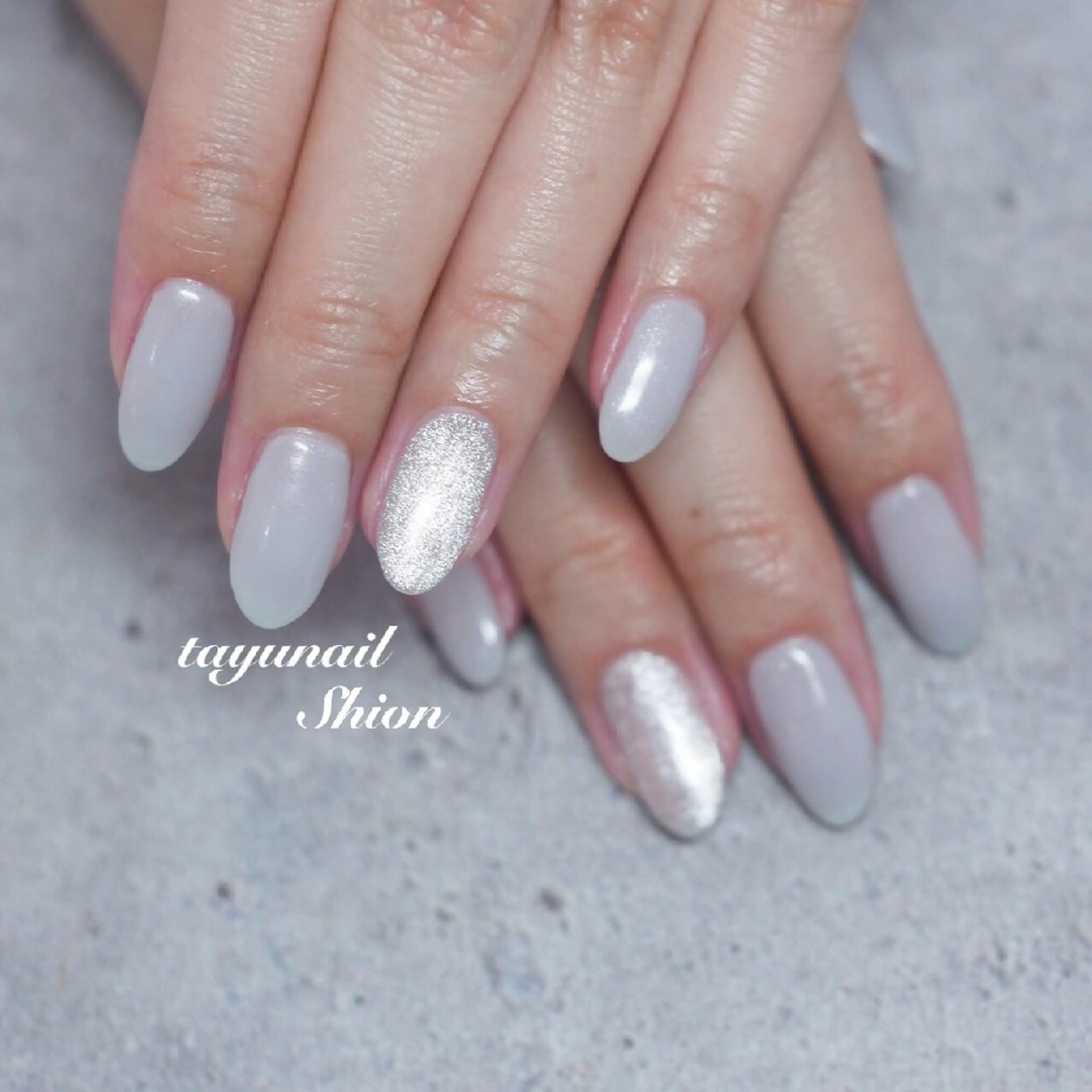 ネイル ブルー ジェルネイル ワンカラーネイル パラジェル 夏ネイル ネイルサロン 【たゆnail】のネイルデザイン