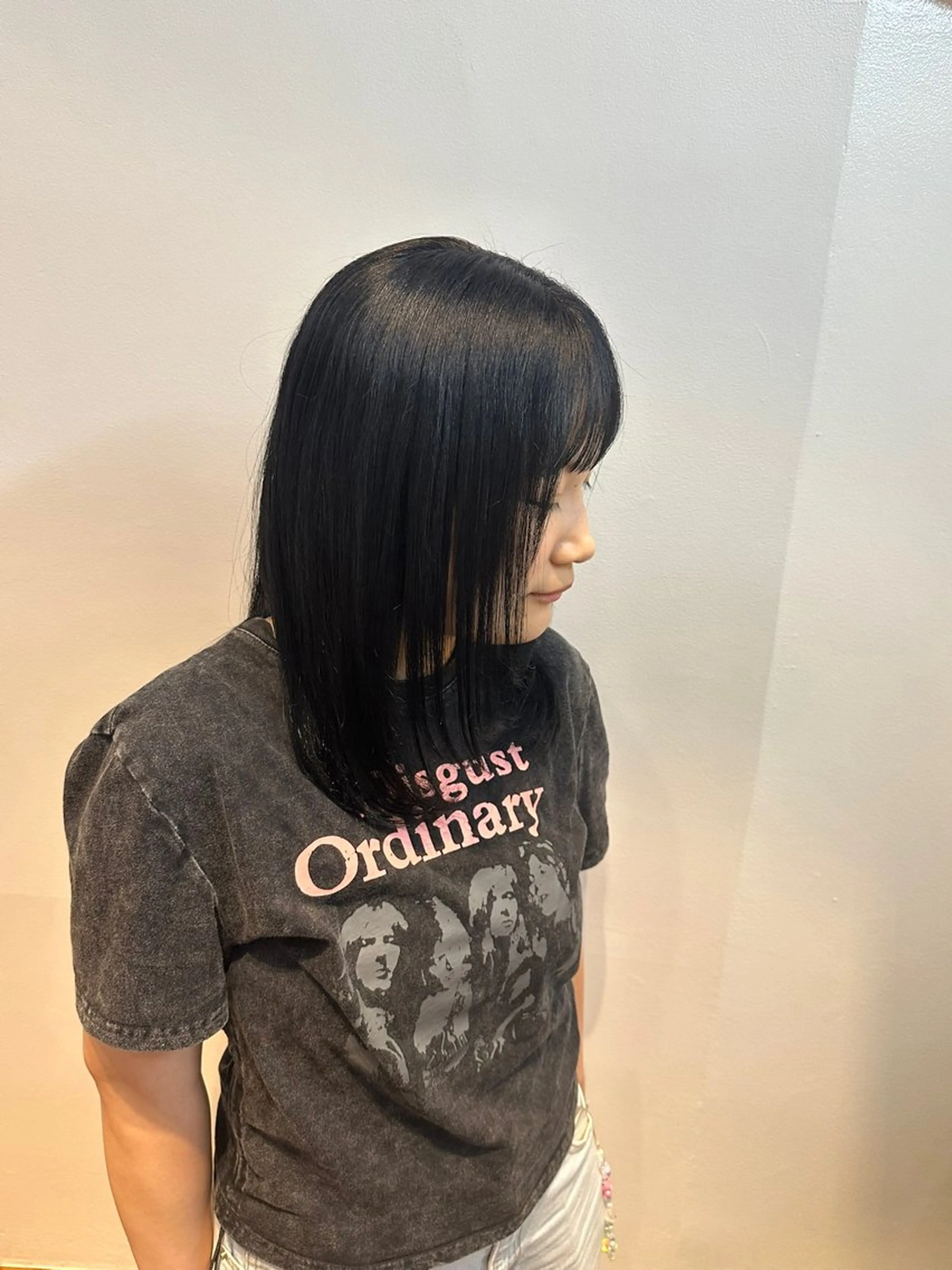 セミロング カラー 透明感 カラー🎀 りりあのヘアスタイル