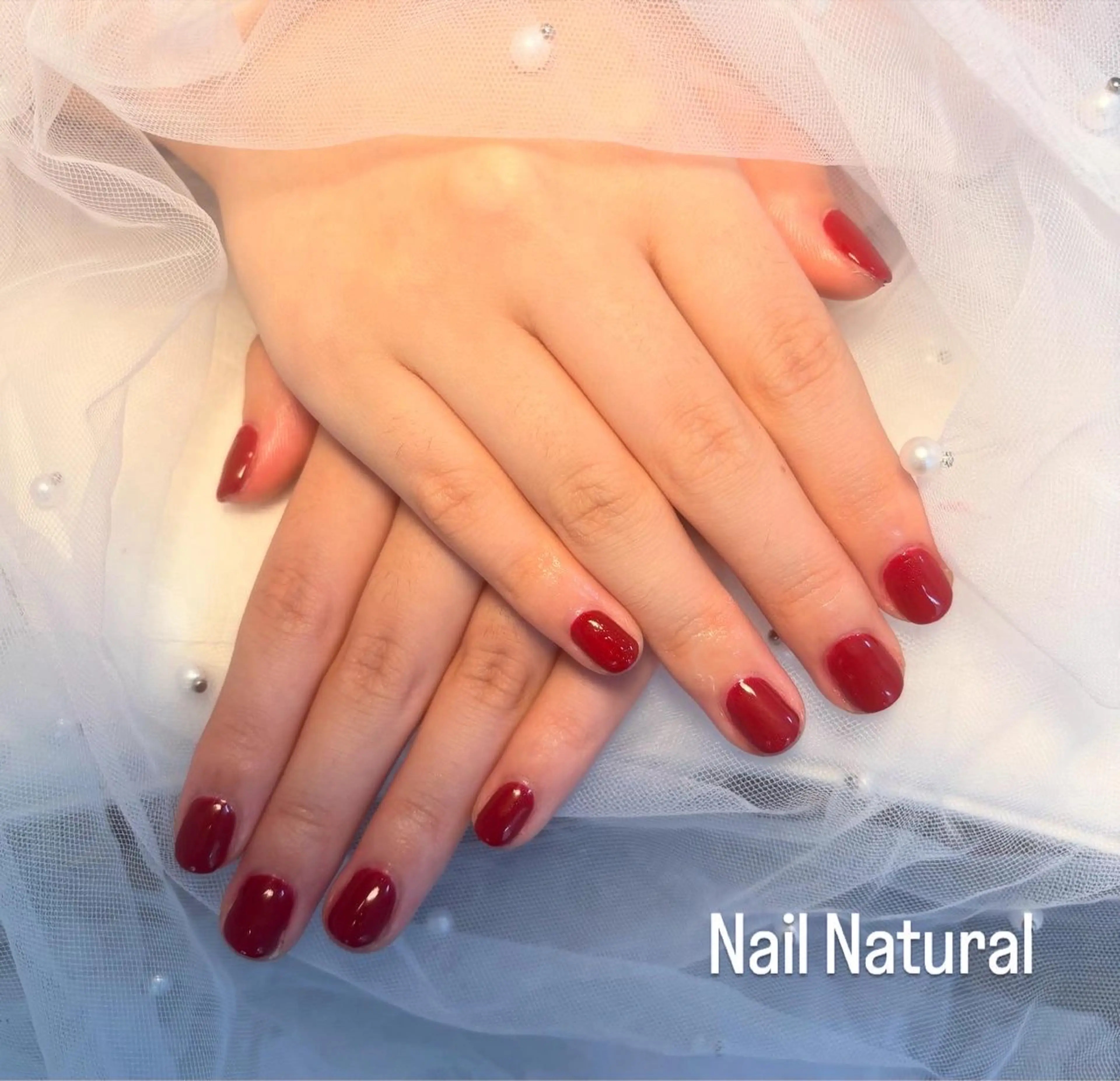 ネイル フラッシュネイル フットネイル フレンチネイル ジェルネイル ガラスフレンチ ハンドネイル Nail salon Natulalのネイルデザイン