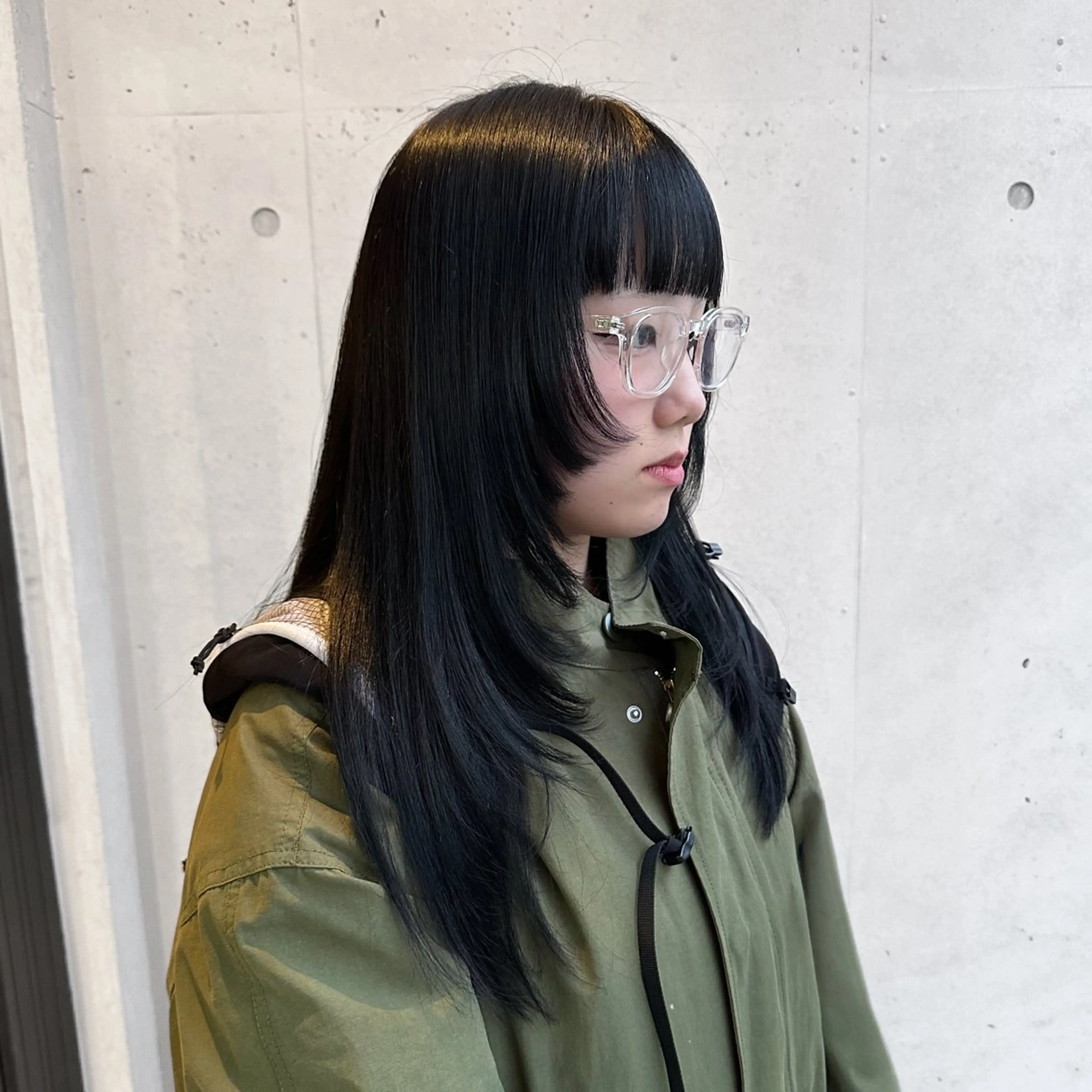 ロング カラー カット ヘアカラー トリートメント 前野 日奈のヘアスタイル