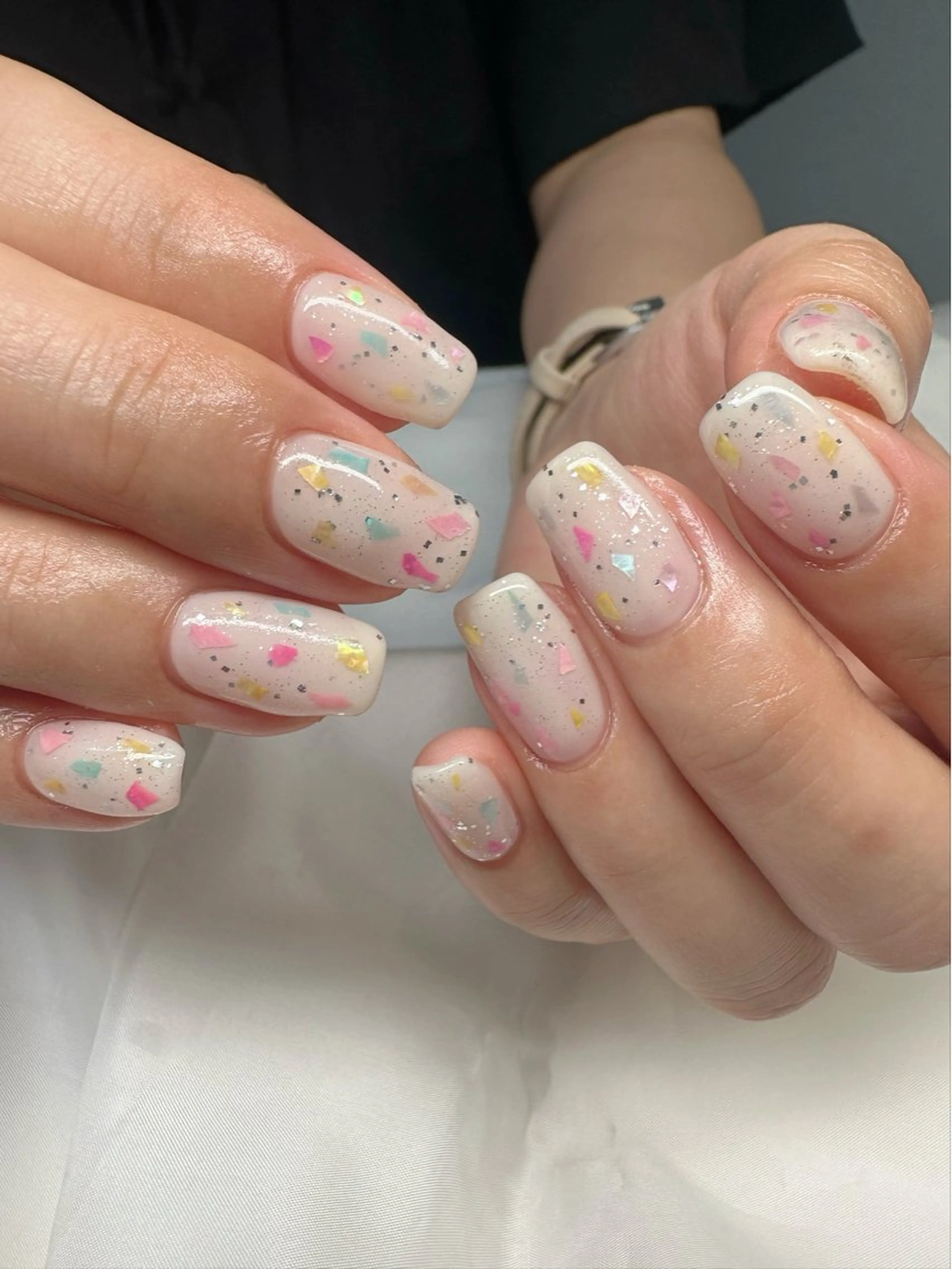 ネイル クリアネイル 氷ネイル・うるうるネイル 韓国ネイル ニュアンスネイル 夏ネイル 🪞KAPE NAIL 🪞のネイルデザイン