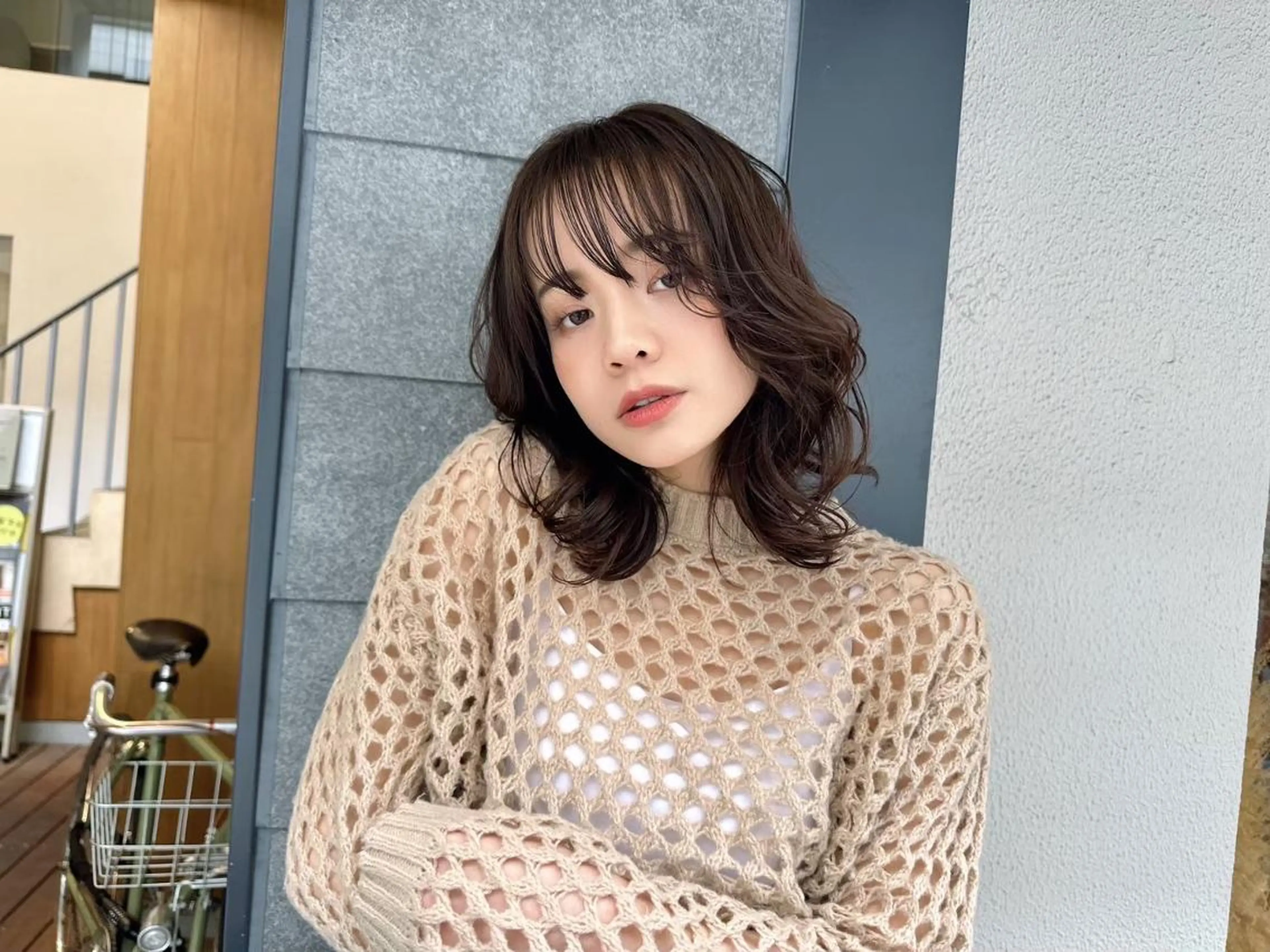 ミディアム Rubikなかもず タケウチのヘアスタイル