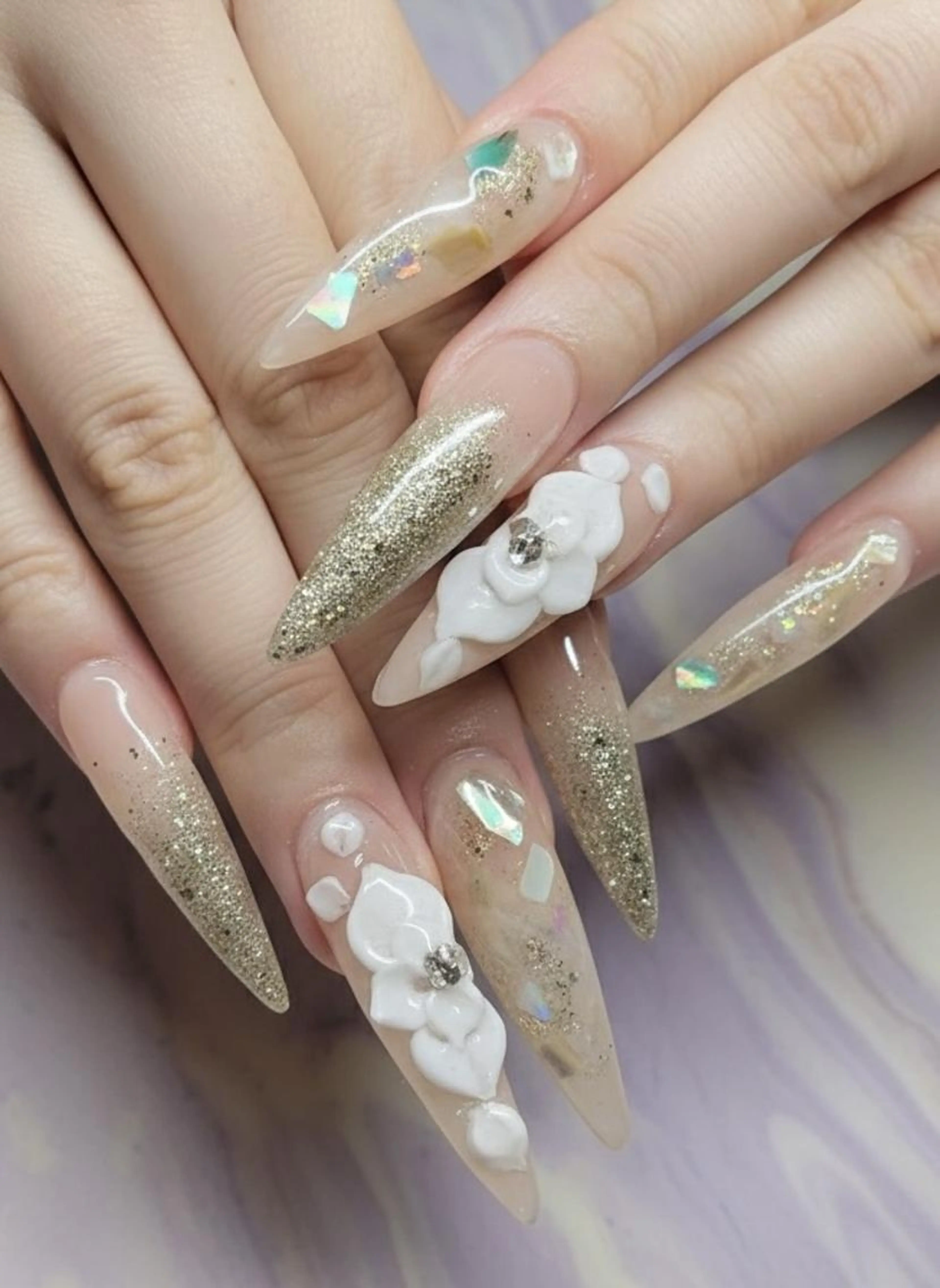 《前回施術より30日超えて来店》ジェルチップ(長さ出し)持ち込みデザインやり放題(オフ込み) 16,000円の写真