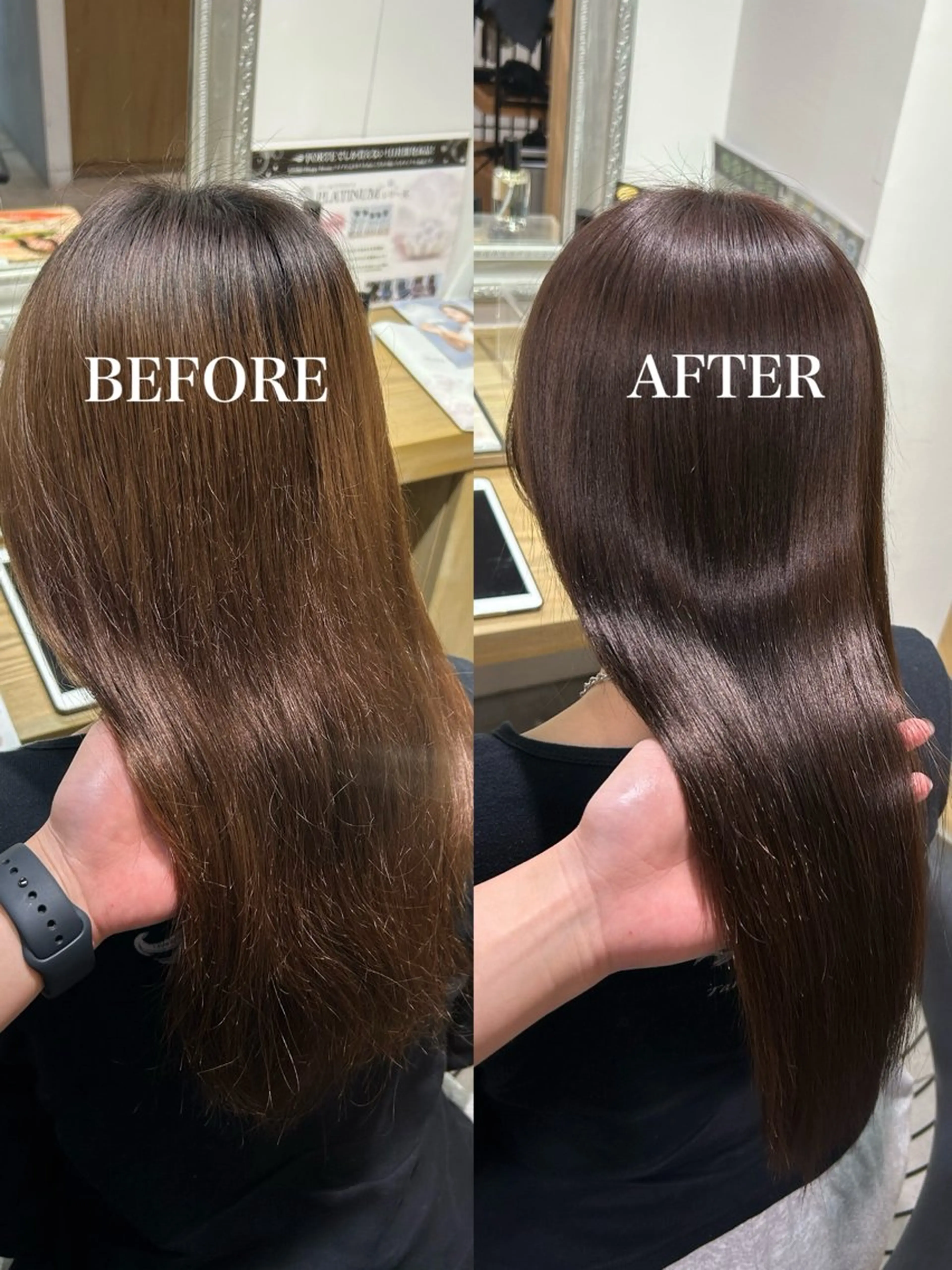 ロング ヘアカラー トリートメント 小林 誉佳のヘアスタイル