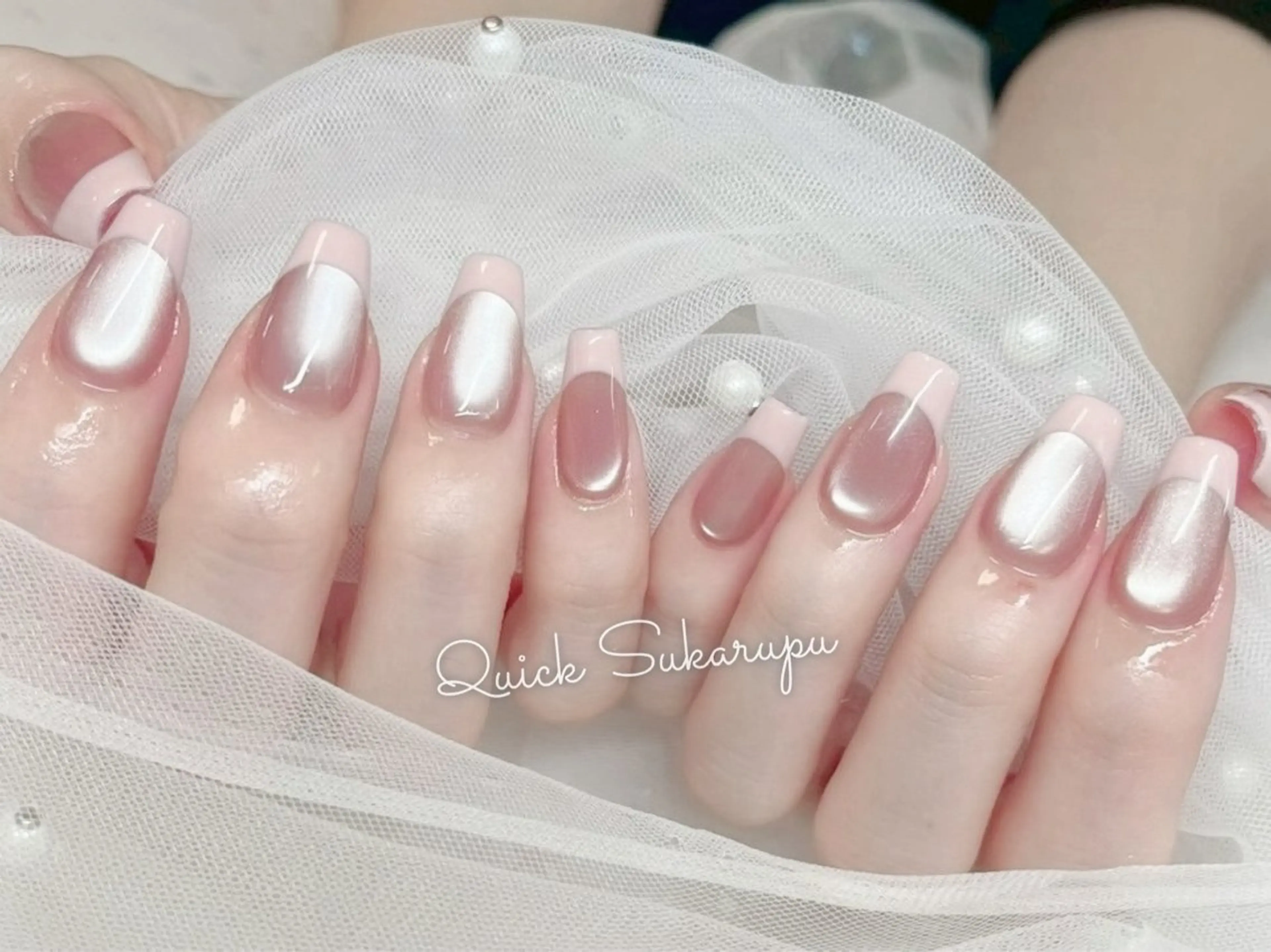 ミディアム Quick Sukarupuのネイルデザイン