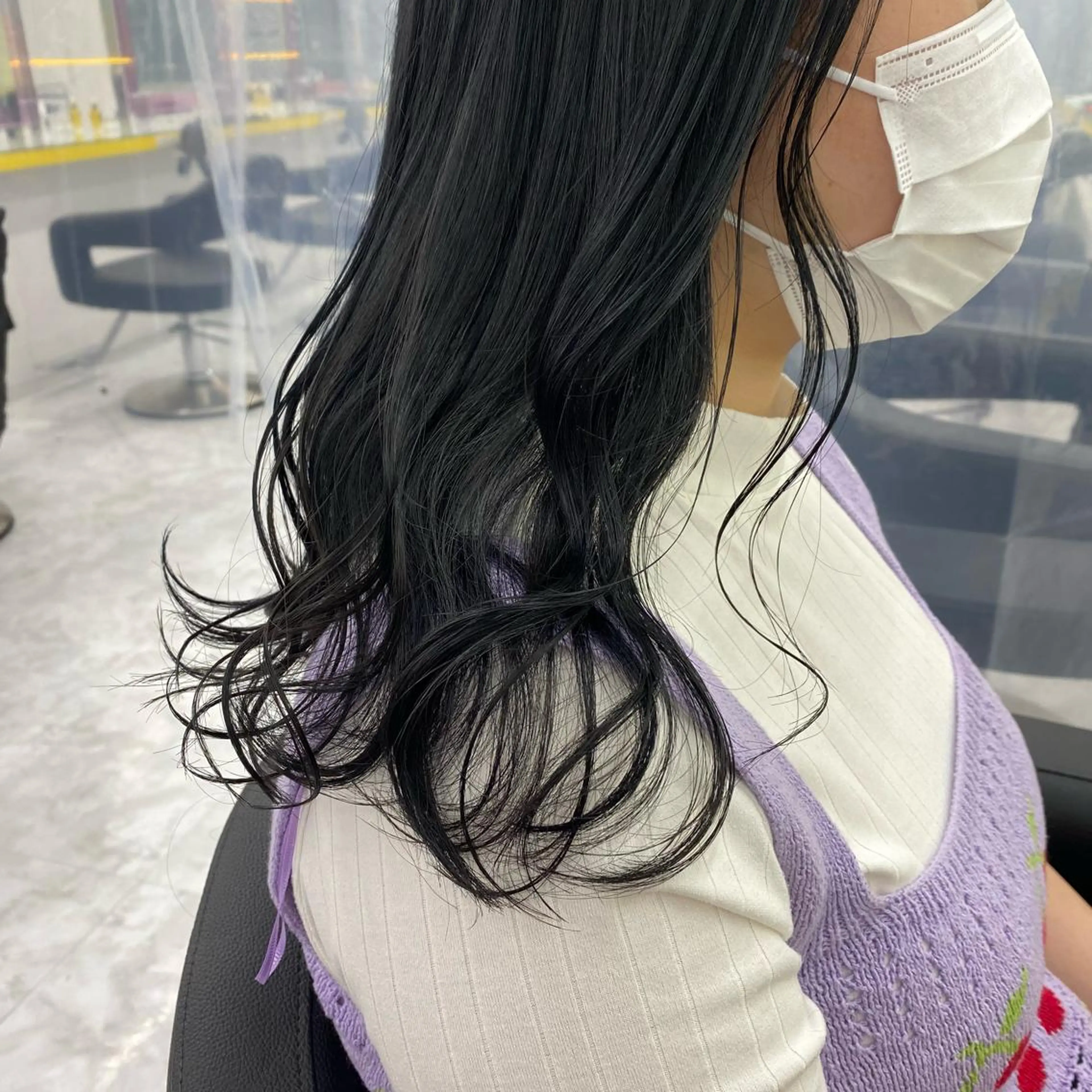 セミロング カラー ヘアアレンジ ヘアカラー mai🍑暖色カラー /レイヤー💖のヘアスタイル