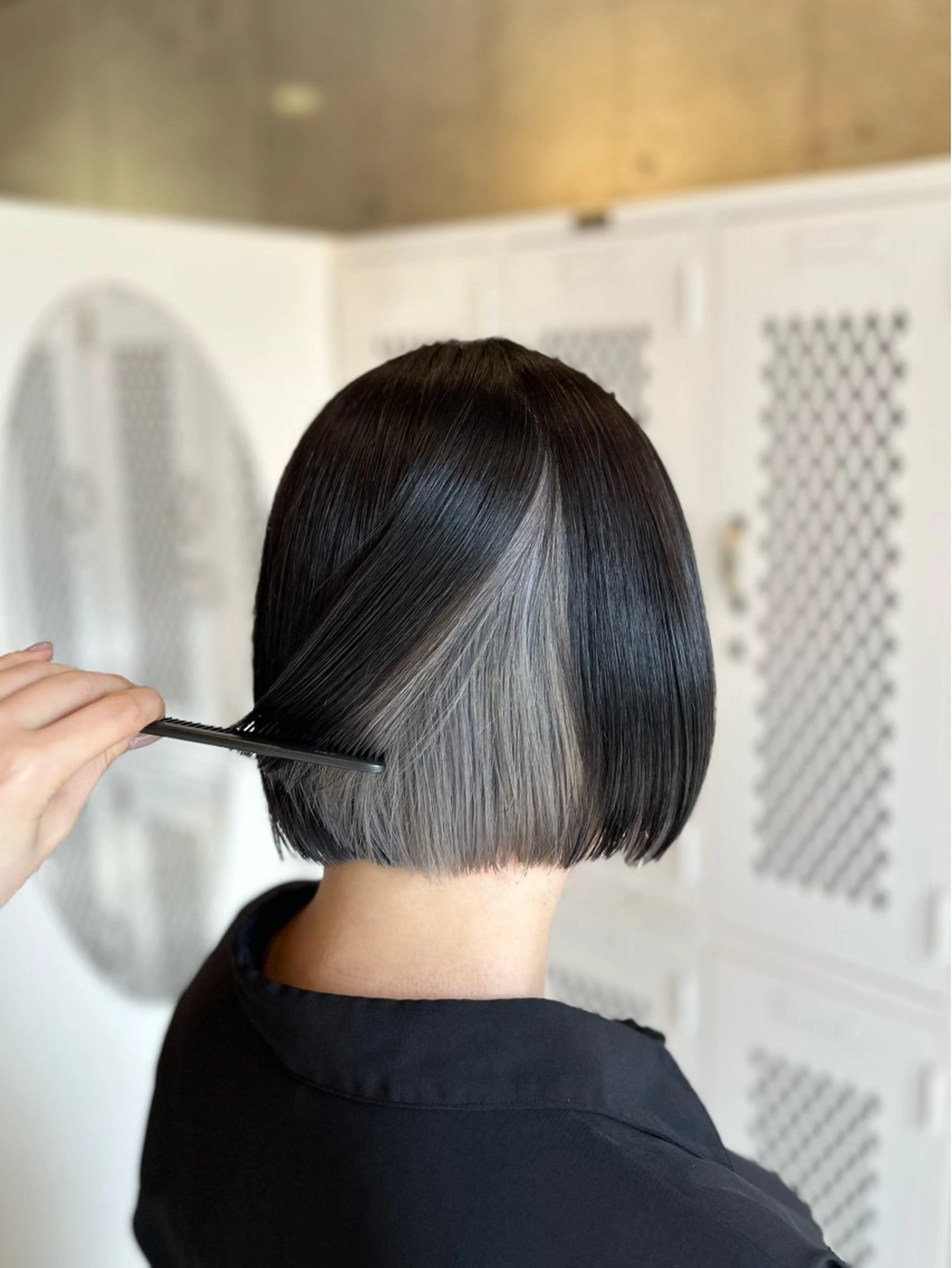ミディアム ヘアカラー 似合わせカット 🤍ヒナタのヘアスタイル