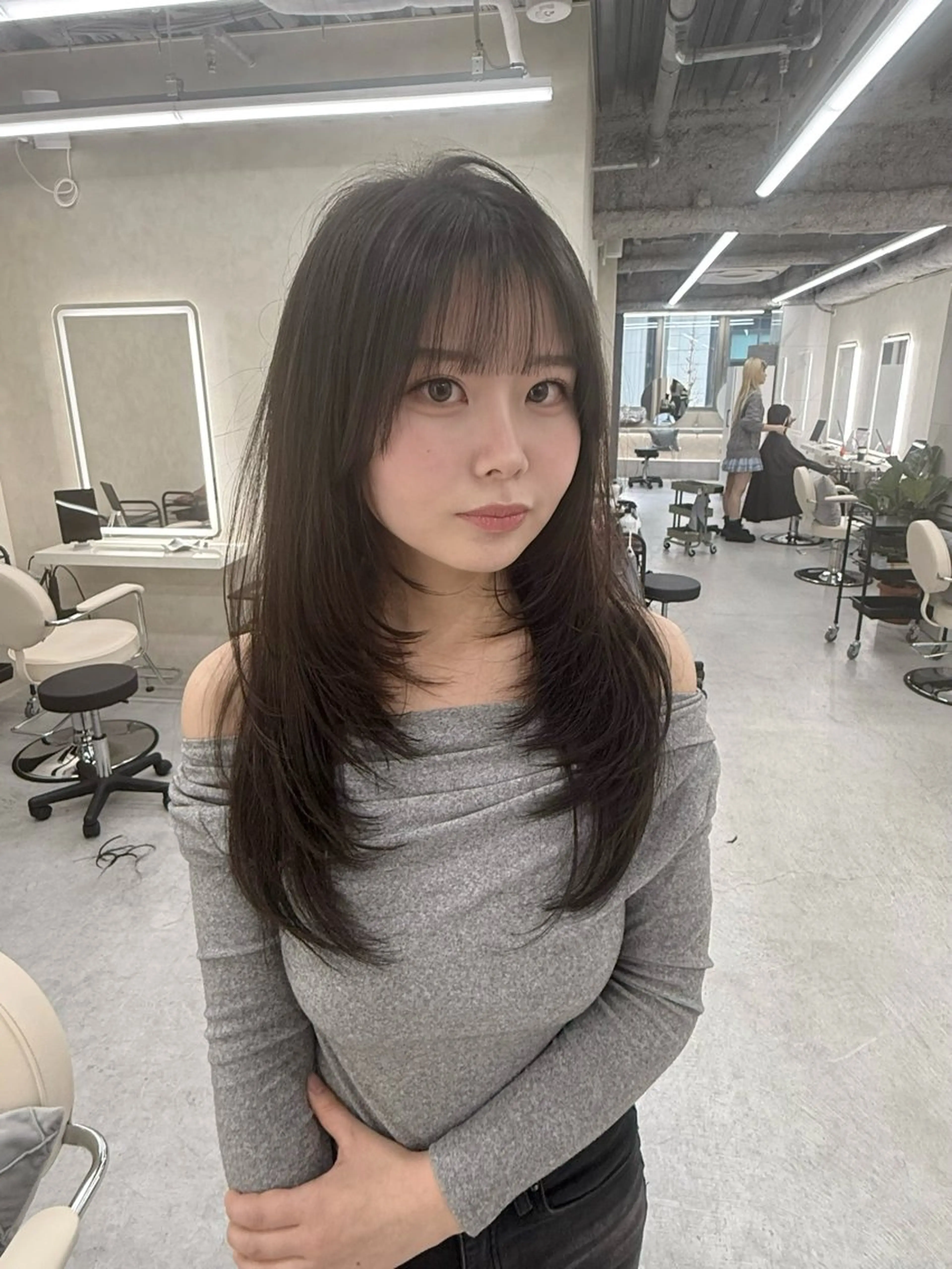 ロング レイヤーカット カット トリートメント レイヤー/縮毛矯正 /新宿/佐藤巧己✨のヘアスタイル