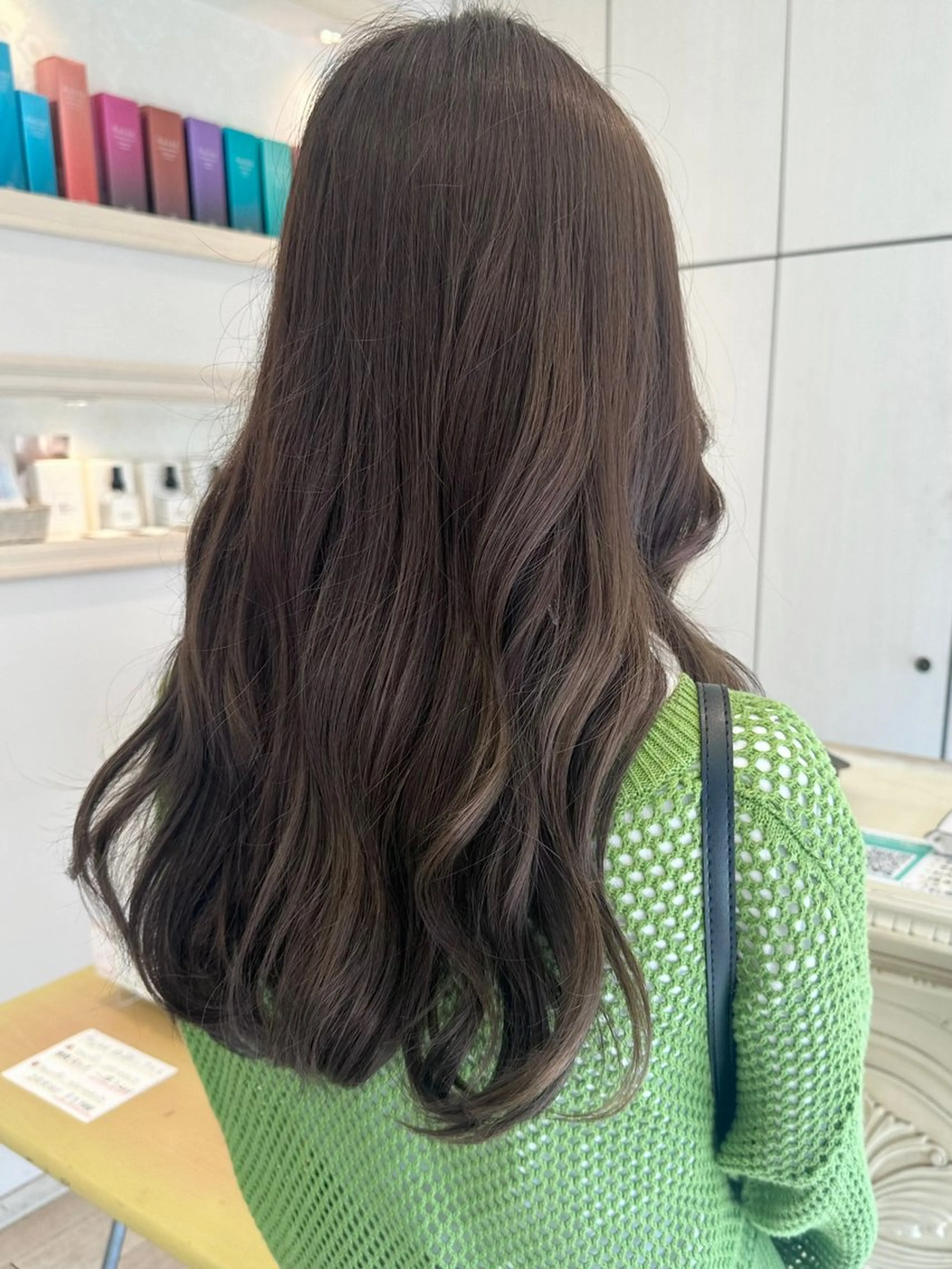 セミロング カラー 韓国ヘア/レイヤー 顔周りカット/ユキナのヘアスタイル