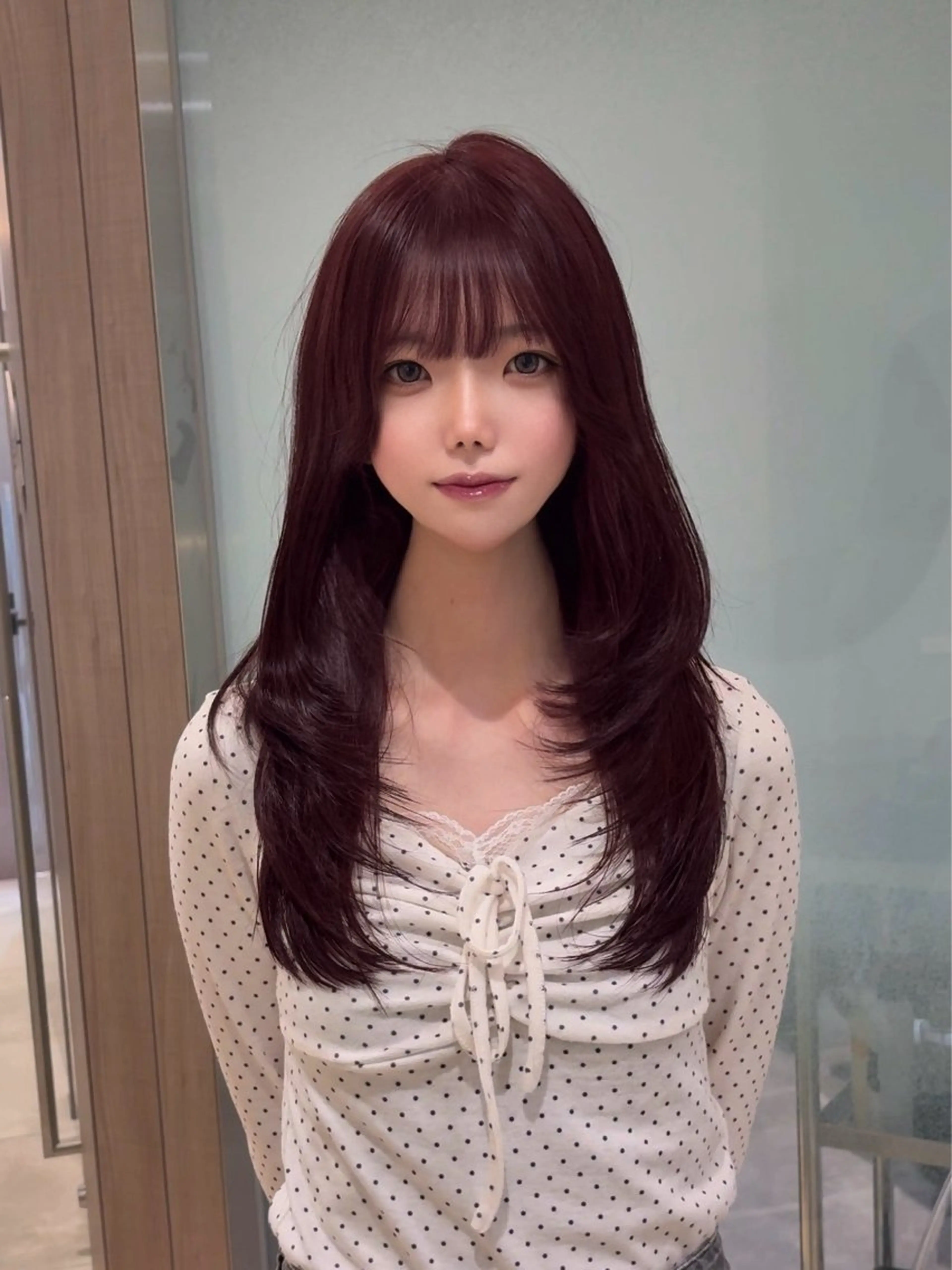 ロング カラー ブリーチ ダブルカラー ラベンダーカラー ブリーチなしカラー ピンクカラー 🩵福岡ブリーチなし レイヤー/紫音🩵のヘアスタイル